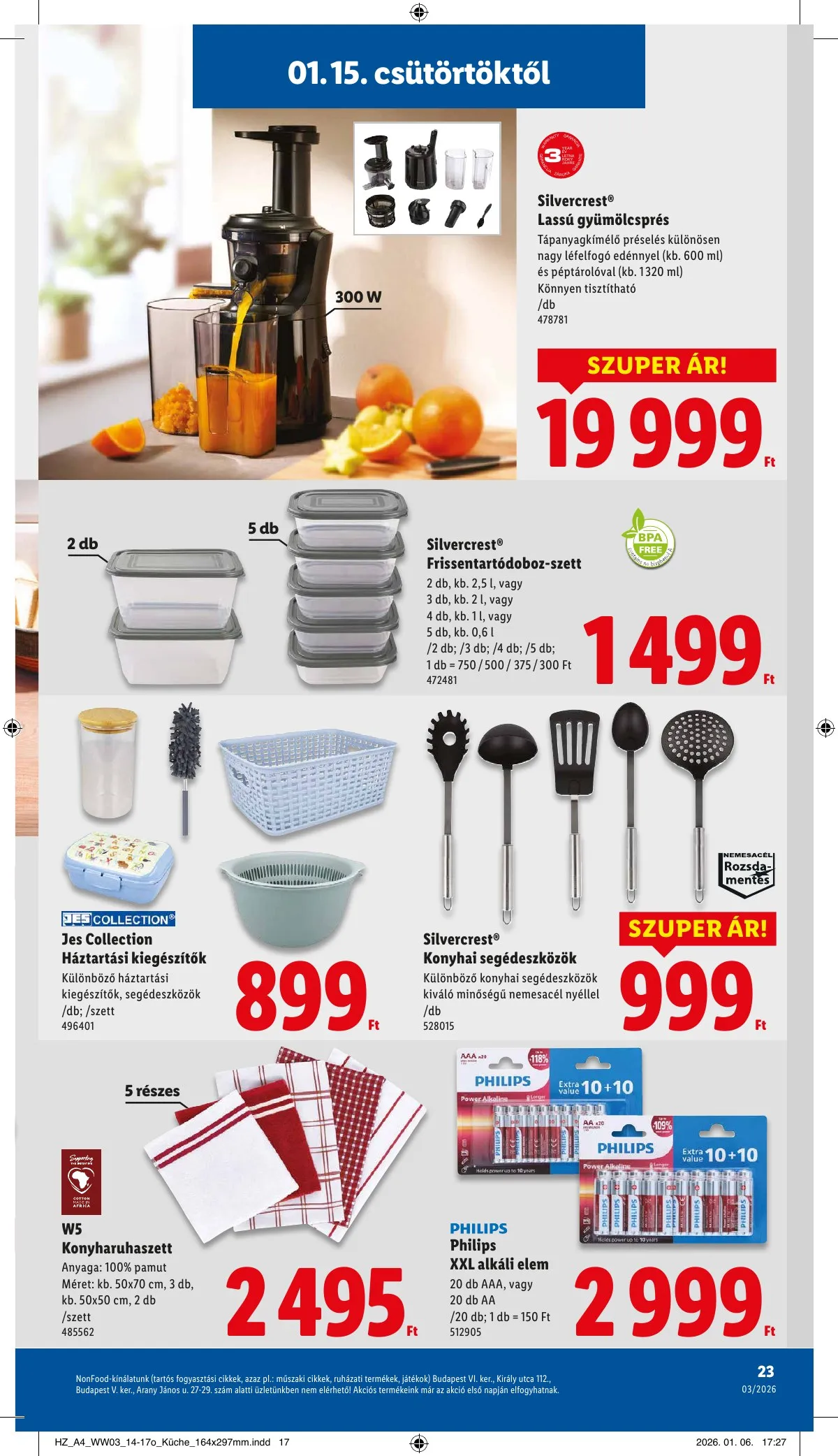 Lidl akciós újság 01.15–01.21 – 23. oldal