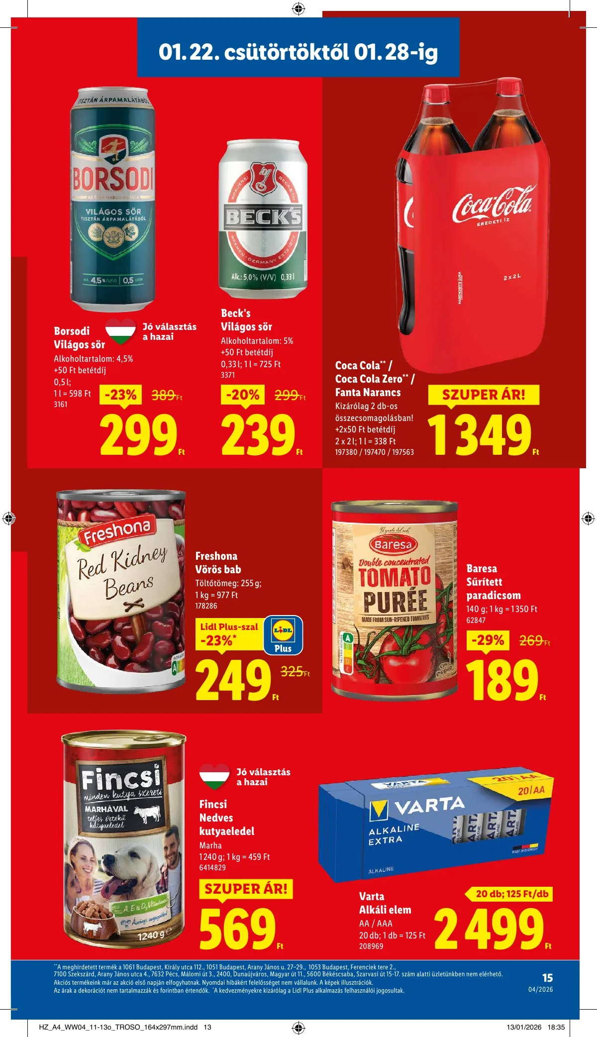 Lidl akciós újság 01.22–01.28 – 15. oldal