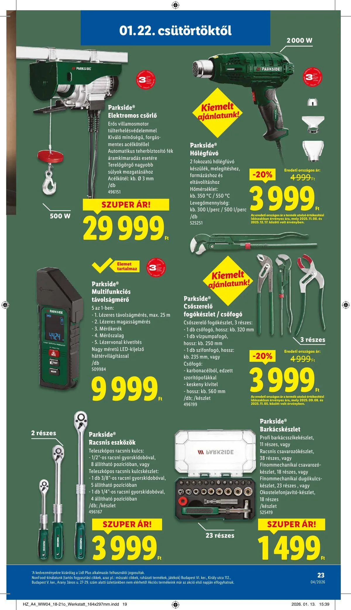 Lidl akciós újság 01.22–01.28 – 23. oldal