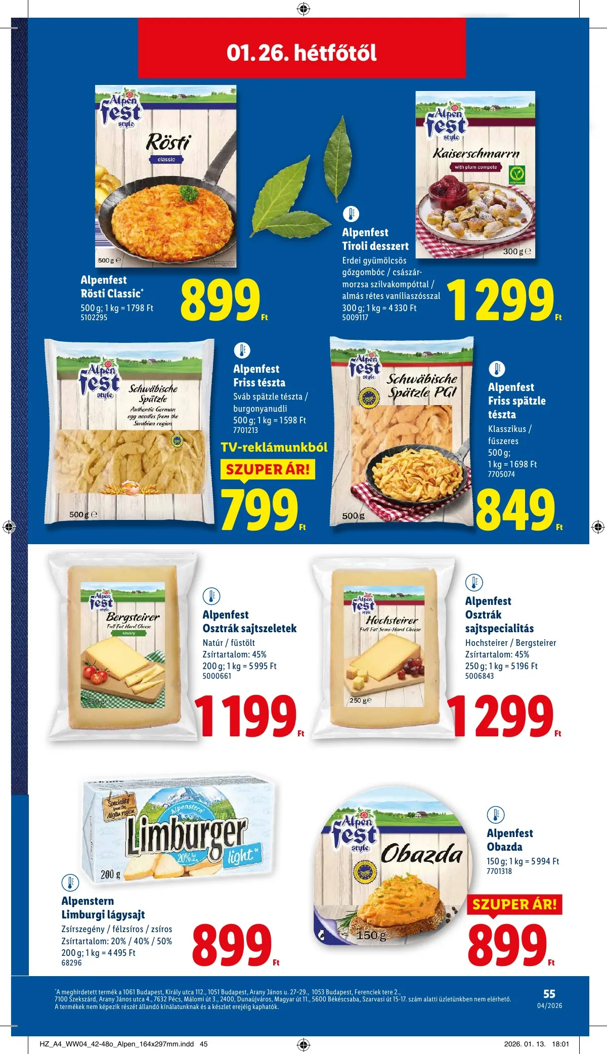 Lidl akciós újság 01.22–01.28 – 55. oldal