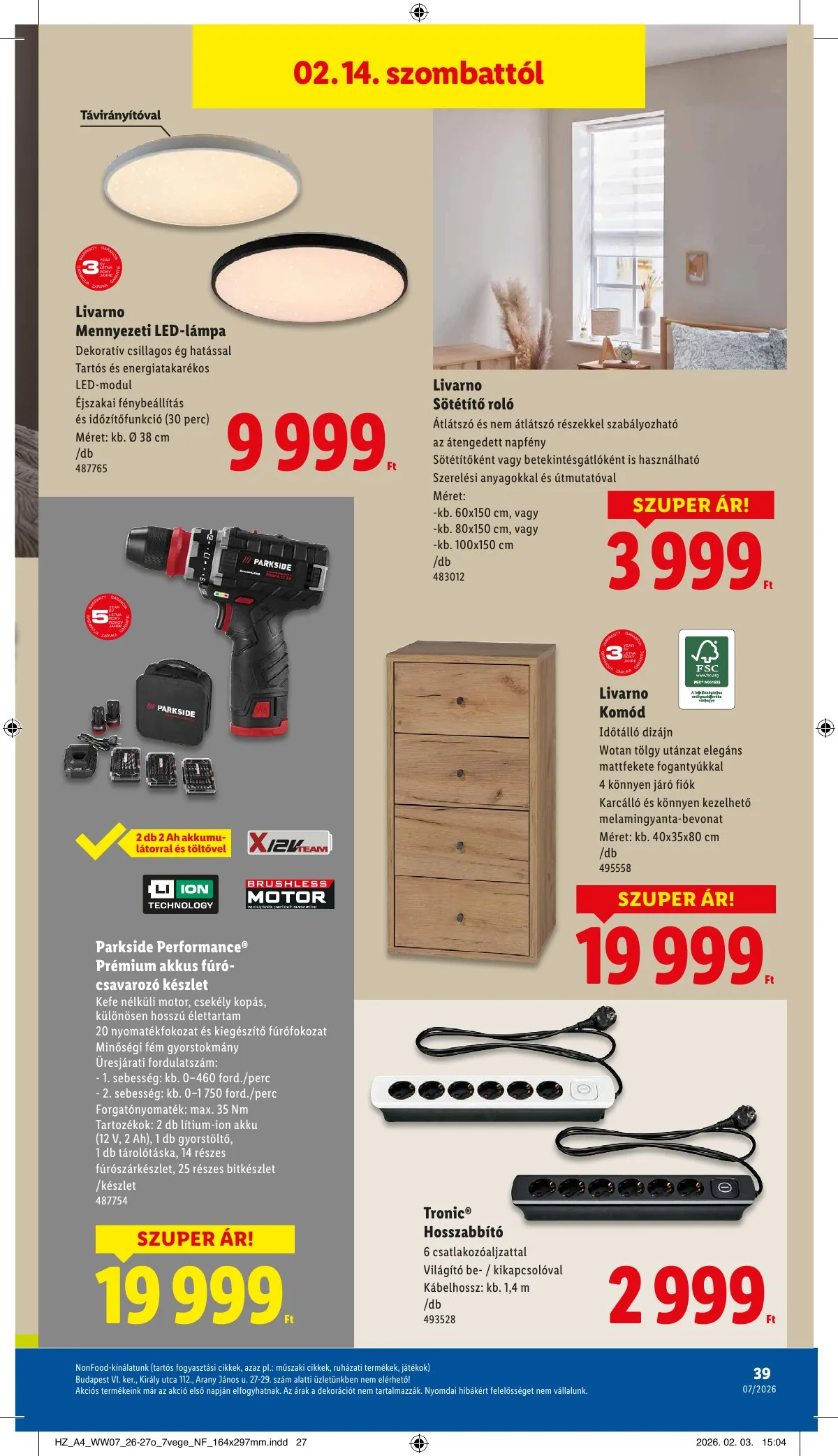 Lidl akciós újság 02.12–02.18 – 39. oldal