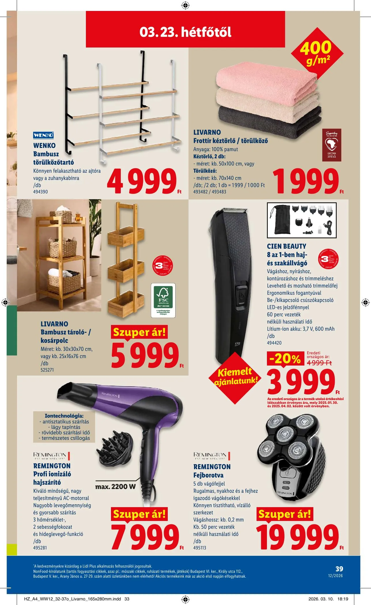 Lidl akciós újság 03.19–03.25 – 39. oldal