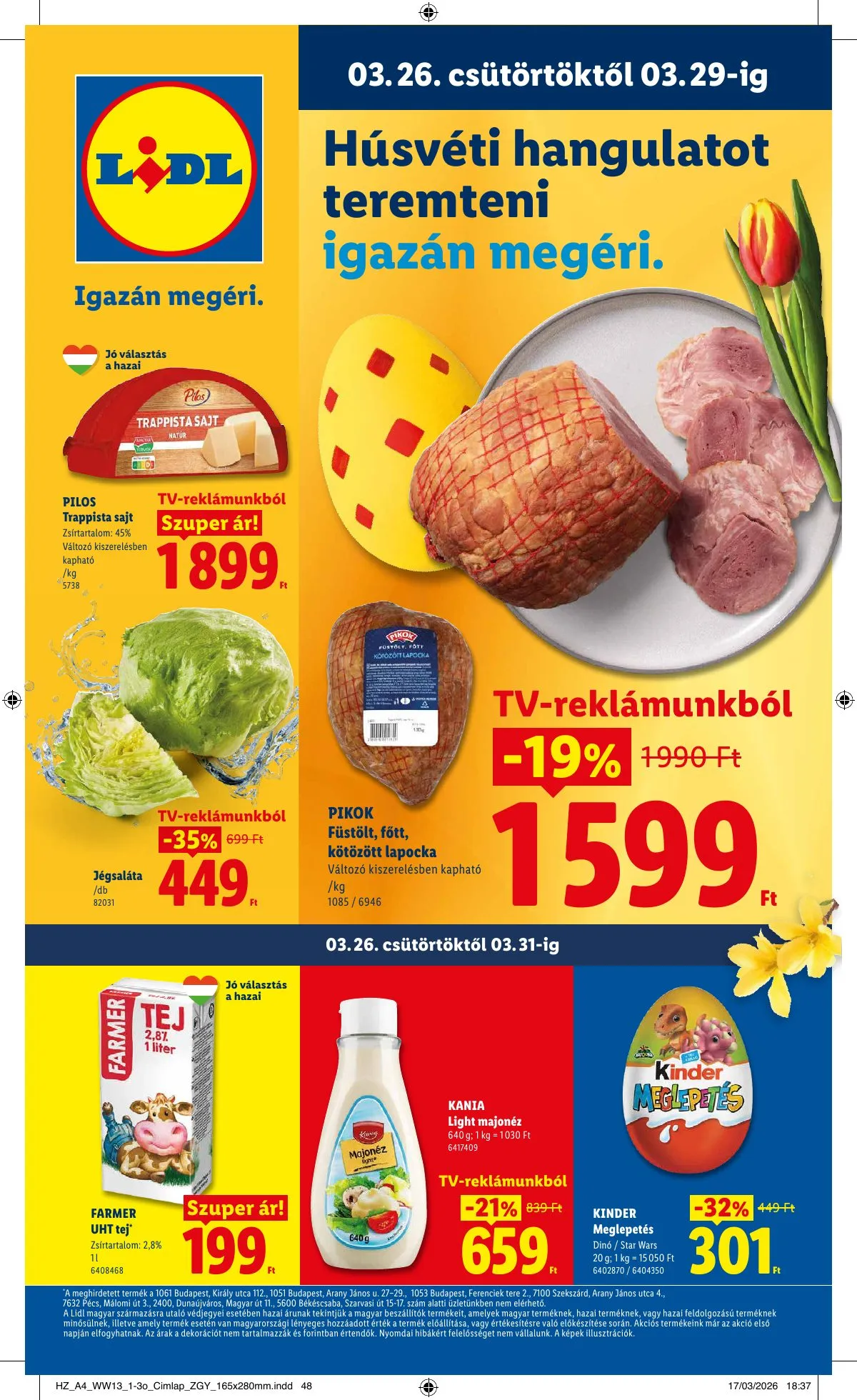 Lidl akciós újság 03.26–03.31