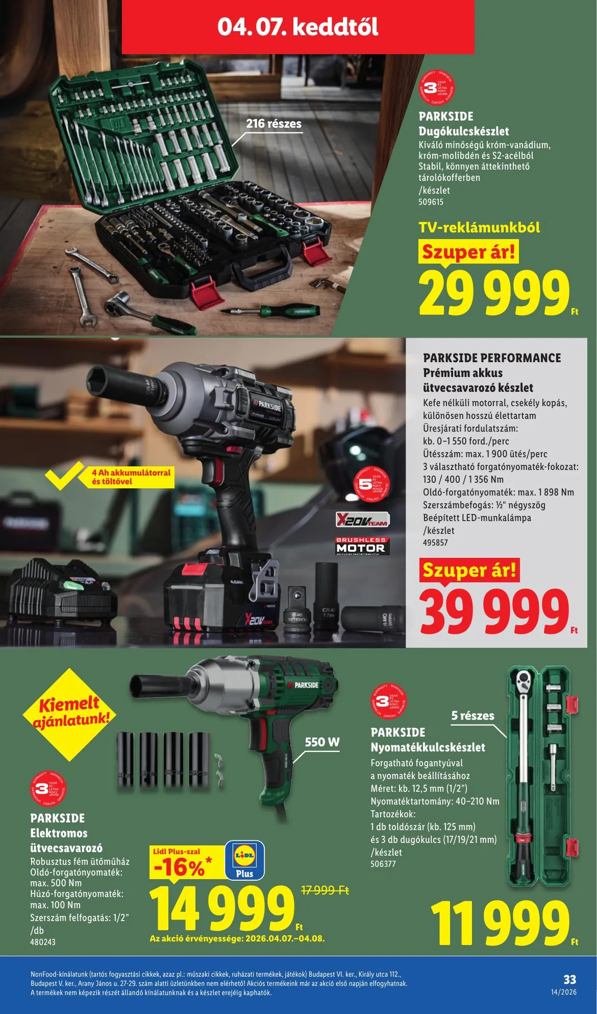 Lidl akciós újság 04.01–04.08 – 33. oldal