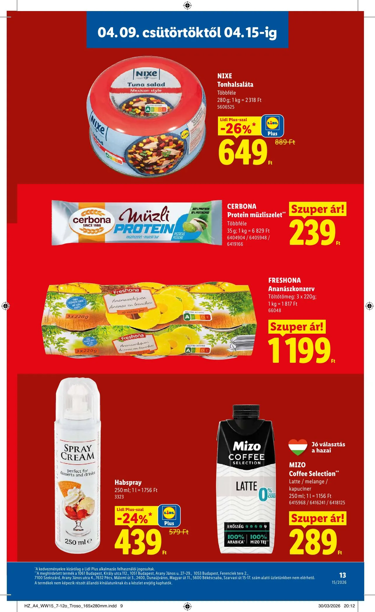 Lidl akciós újság 04.09–04.15 – 13. oldal