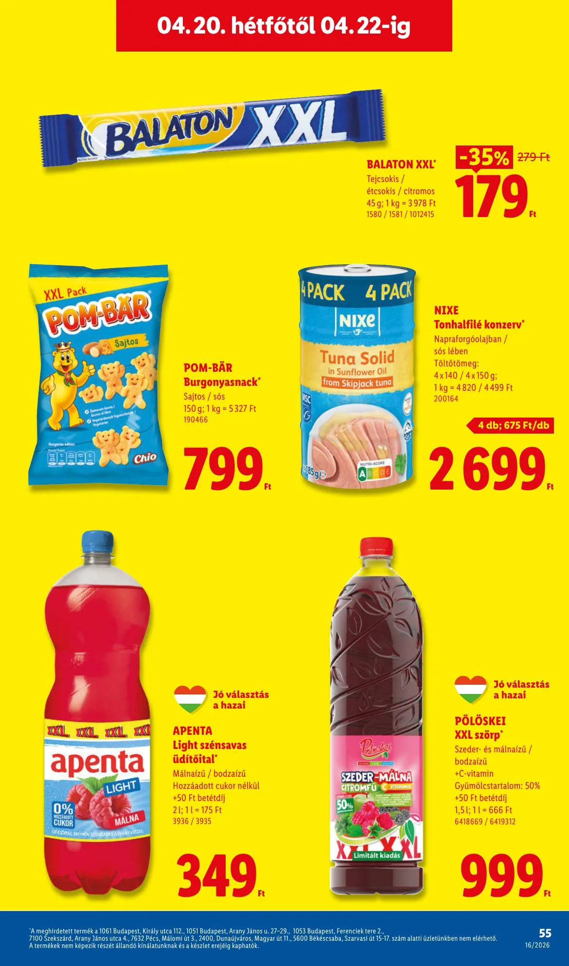Lidl akciós újság 04.16–04.22 – 55. oldal