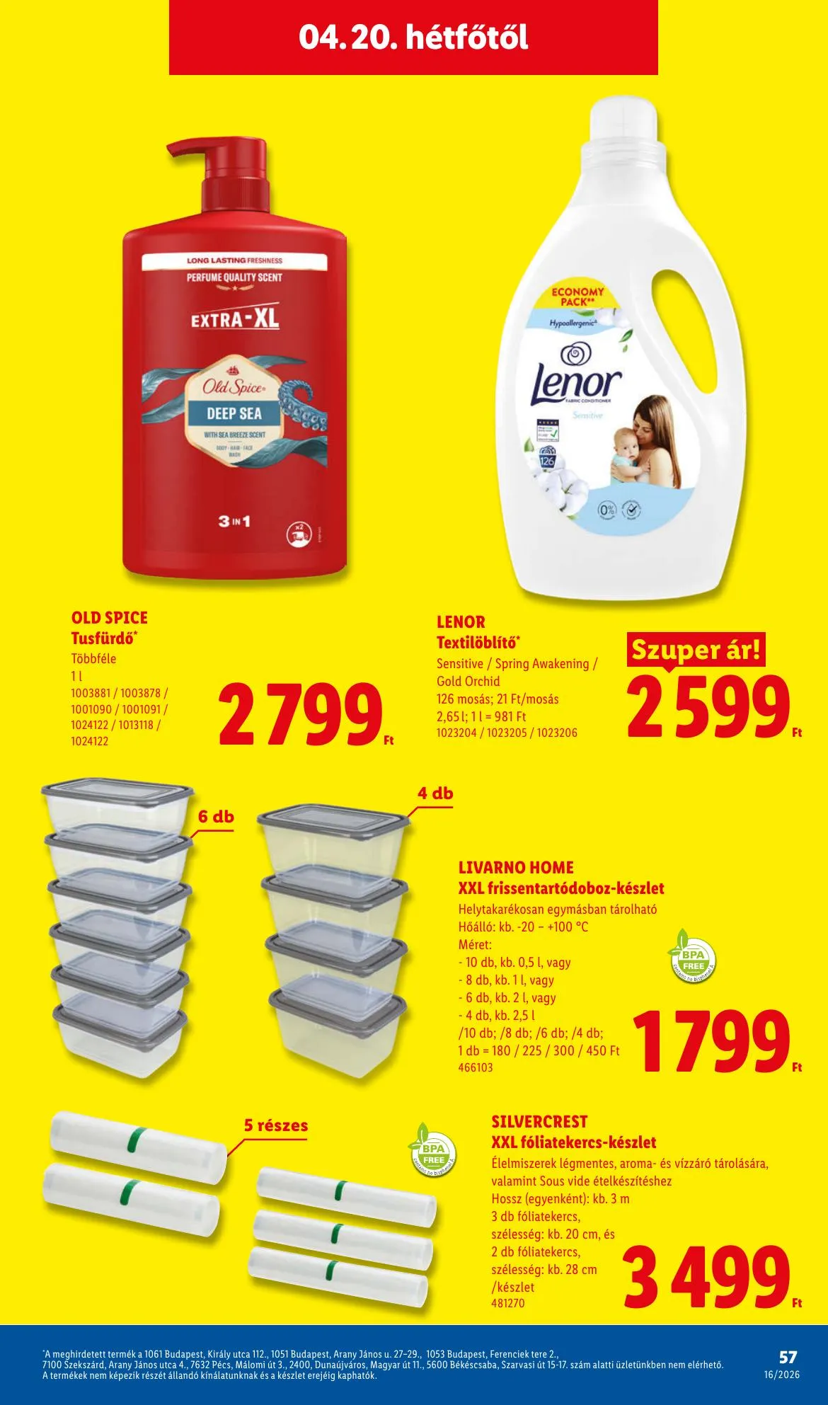 Lidl akciós újság 04.16–04.22 – 57. oldal