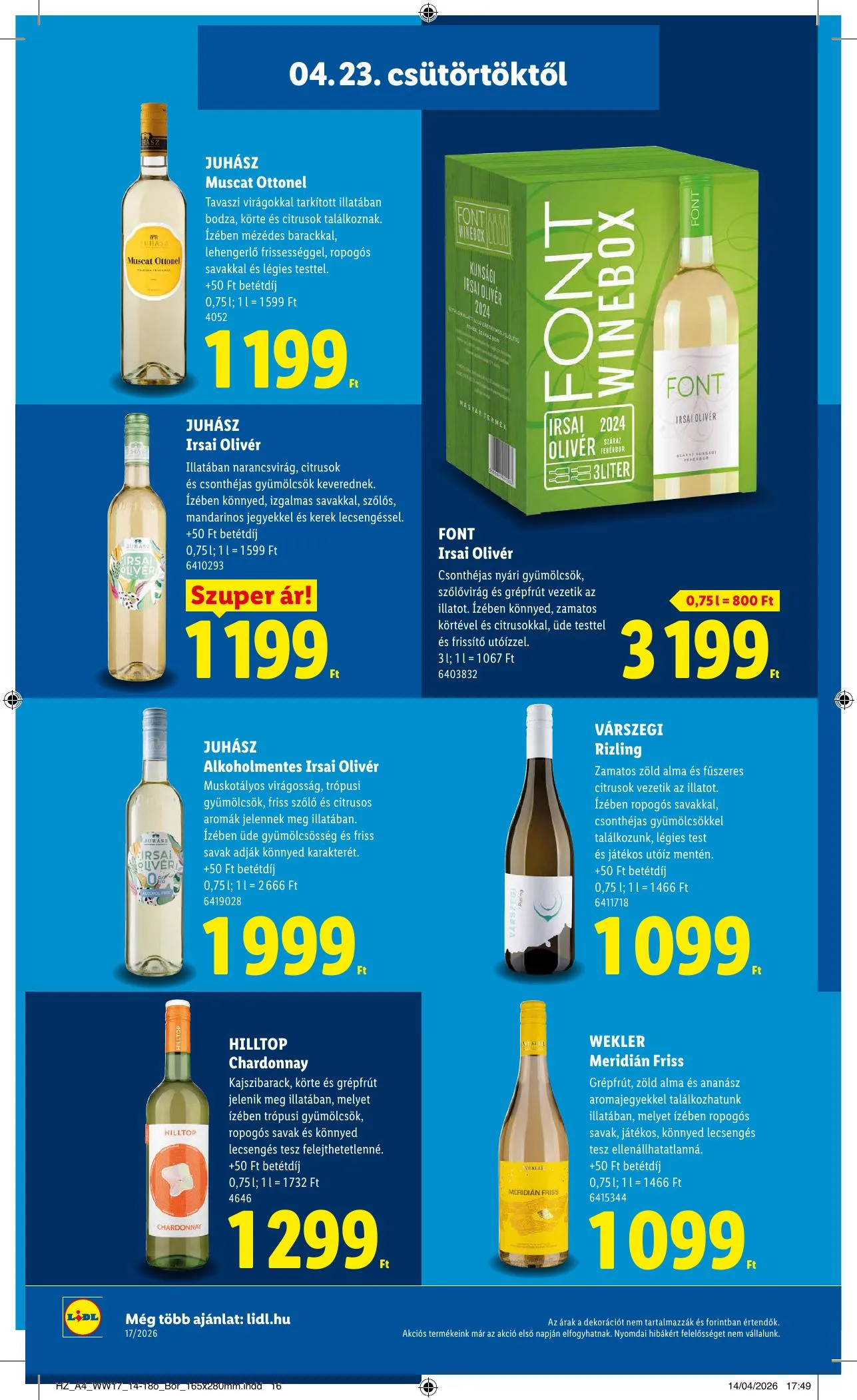 Lidl akciós újság 04.23–04.29 – 16. oldal