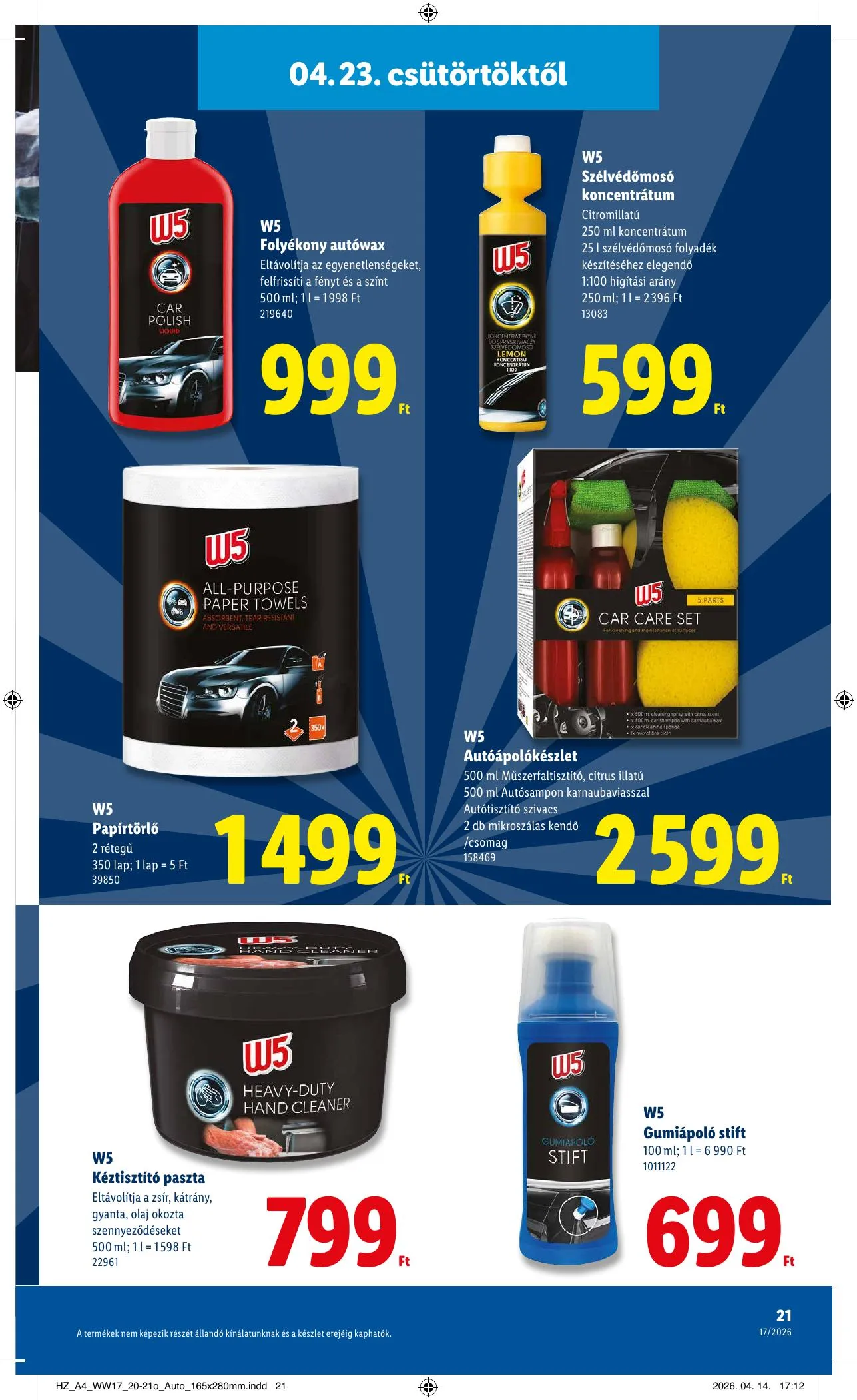 Lidl akciós újság 04.23–04.29 – 21. oldal