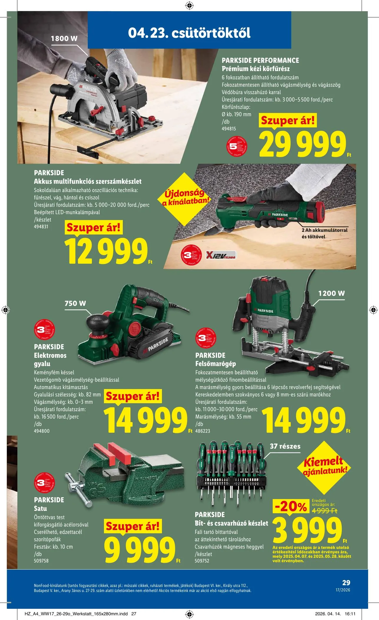 Lidl akciós újság 04.23–04.29 – 29. oldal