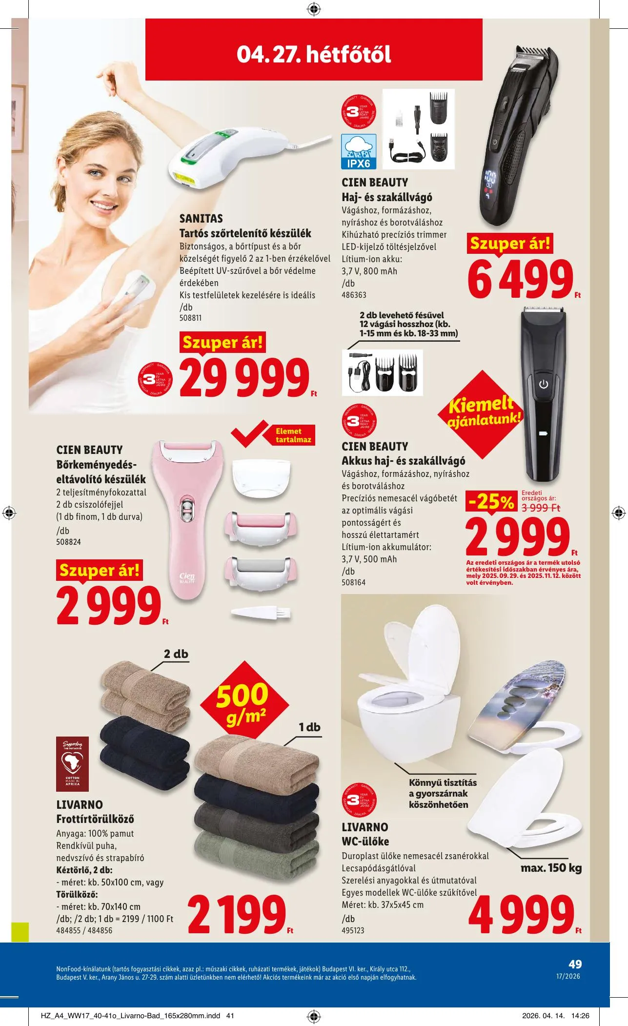 Lidl akciós újság 04.23–04.29 – 49. oldal