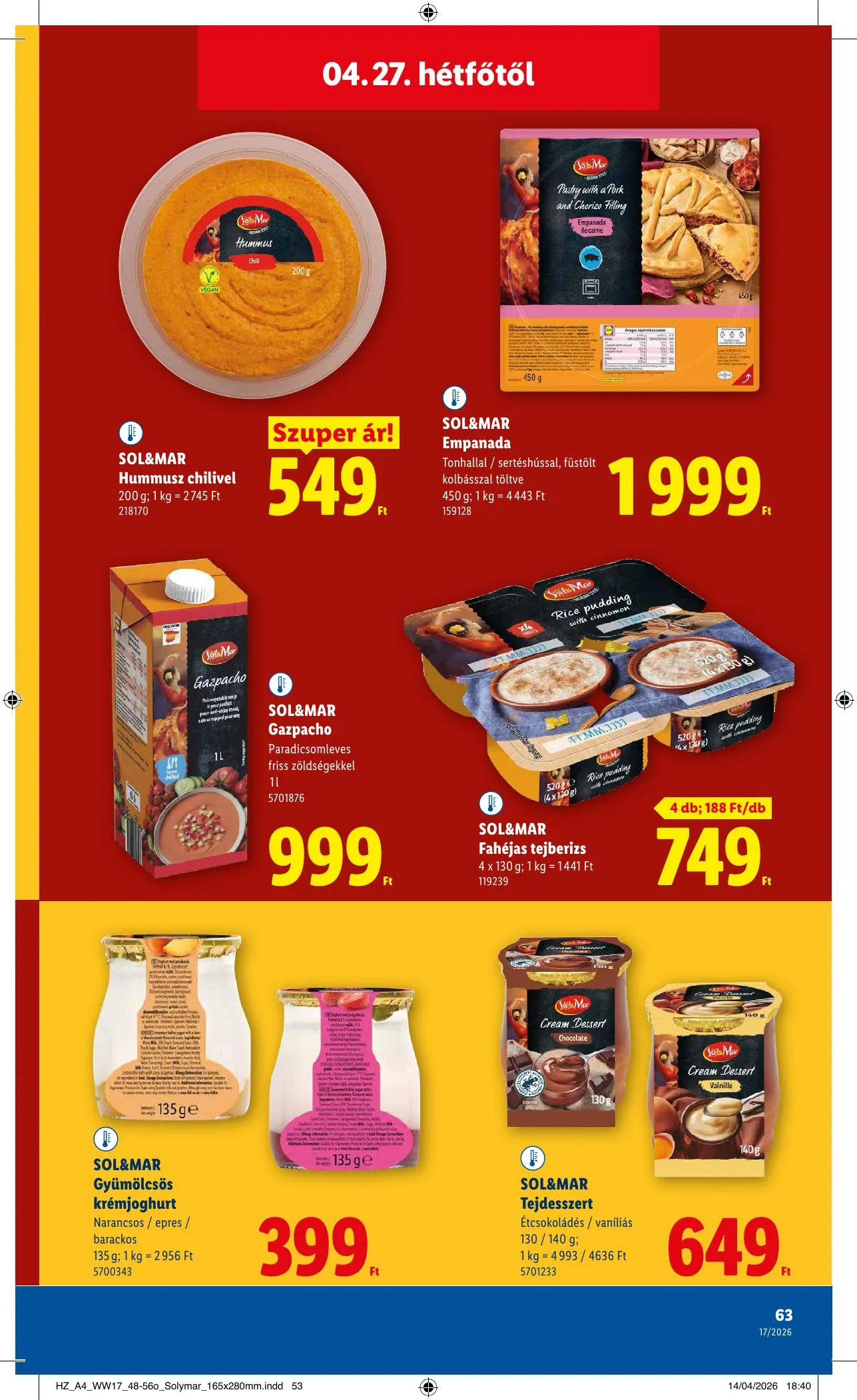Lidl akciós újság 04.23–04.29 – 63. oldal