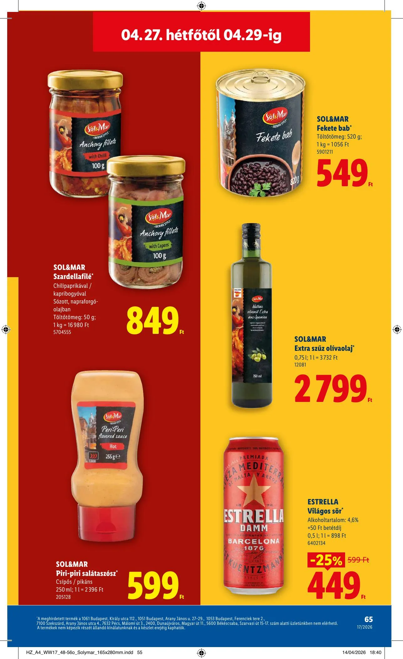 Lidl akciós újság 04.23–04.29 – 65. oldal