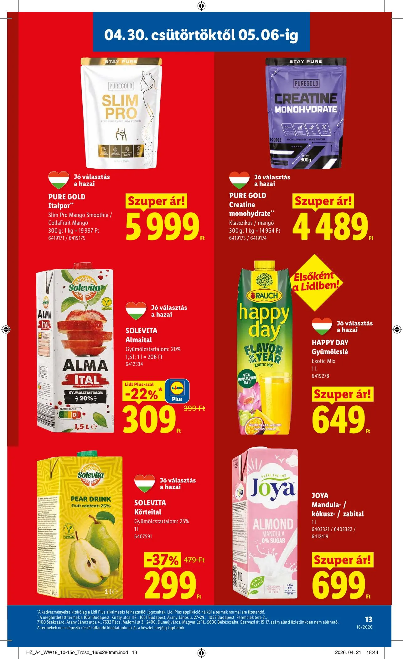 Lidl akciós újság 04.30–05.06 – 13. oldal