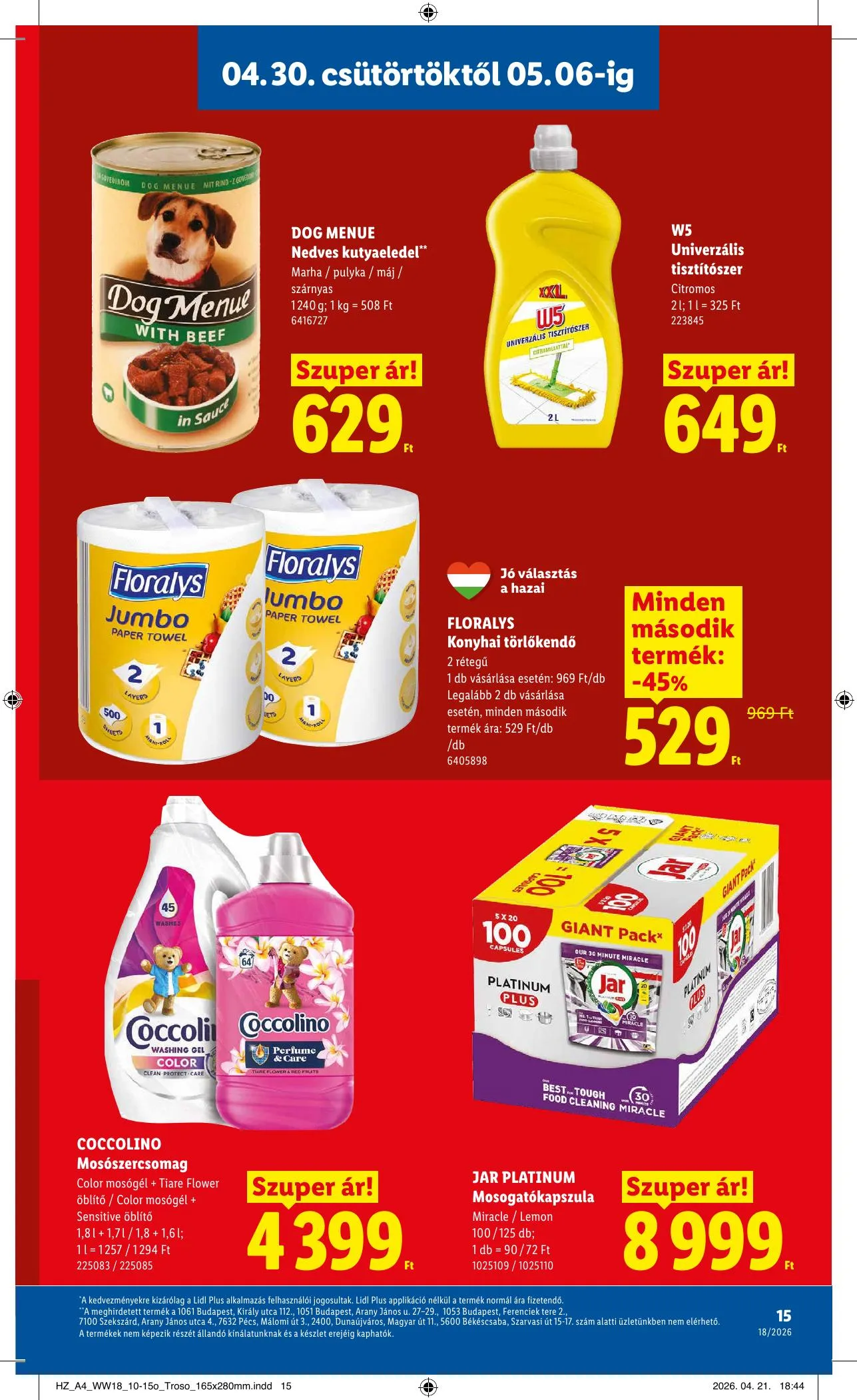 Lidl akciós újság 04.30–05.06 – 15. oldal