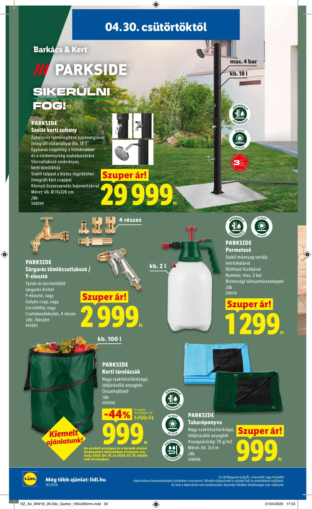 Lidl akciós újság 04.30–05.06 – 32. oldal