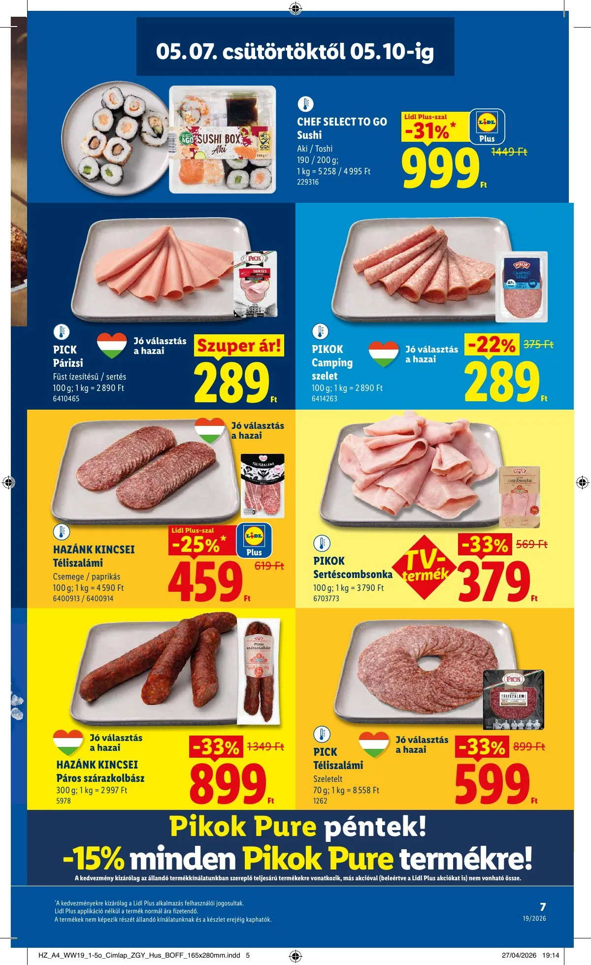 Lidl akciós újság 05.07–05.13 – 7. oldal
