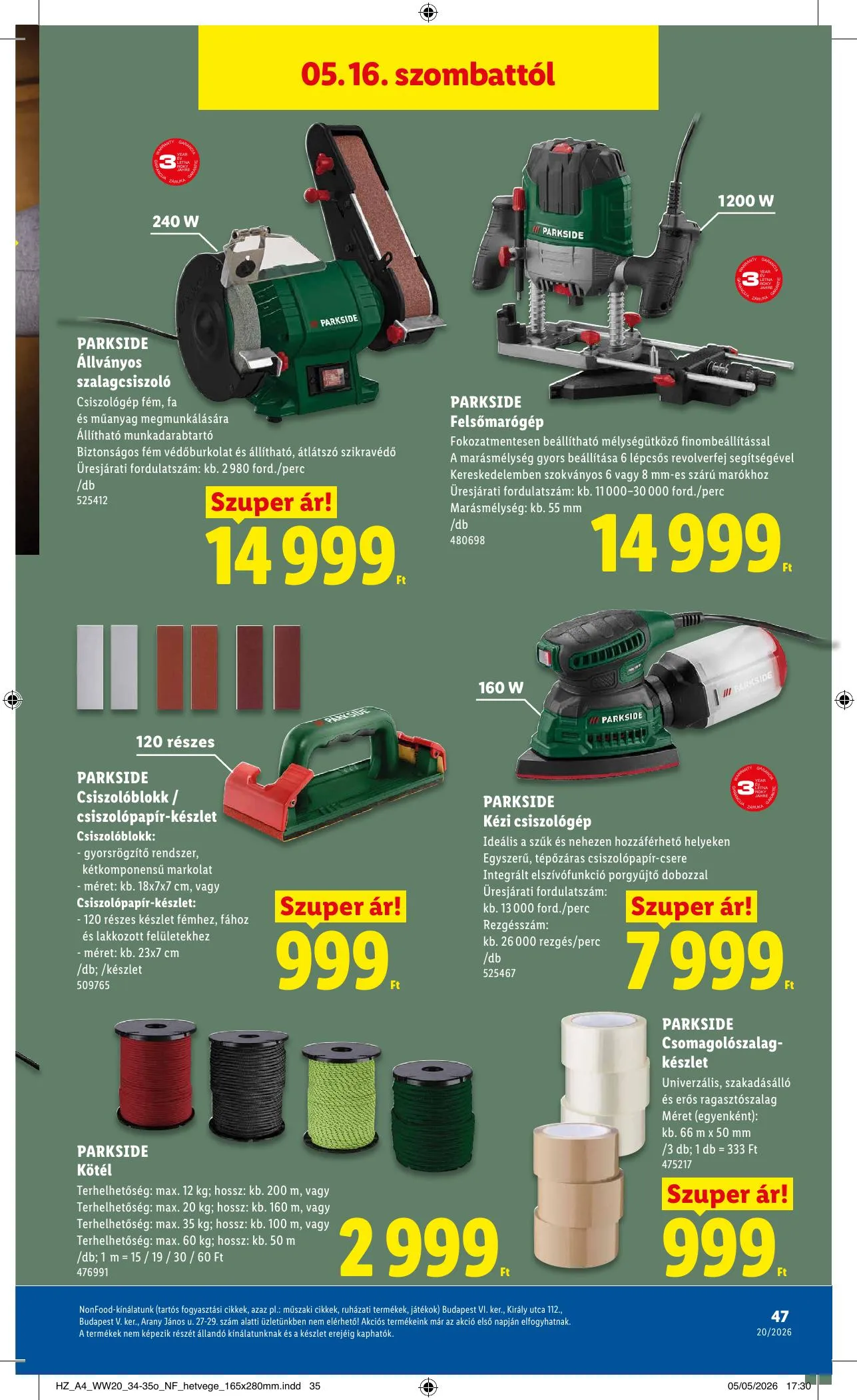Lidl akciós újság 05.14–05.20 – 47. oldal