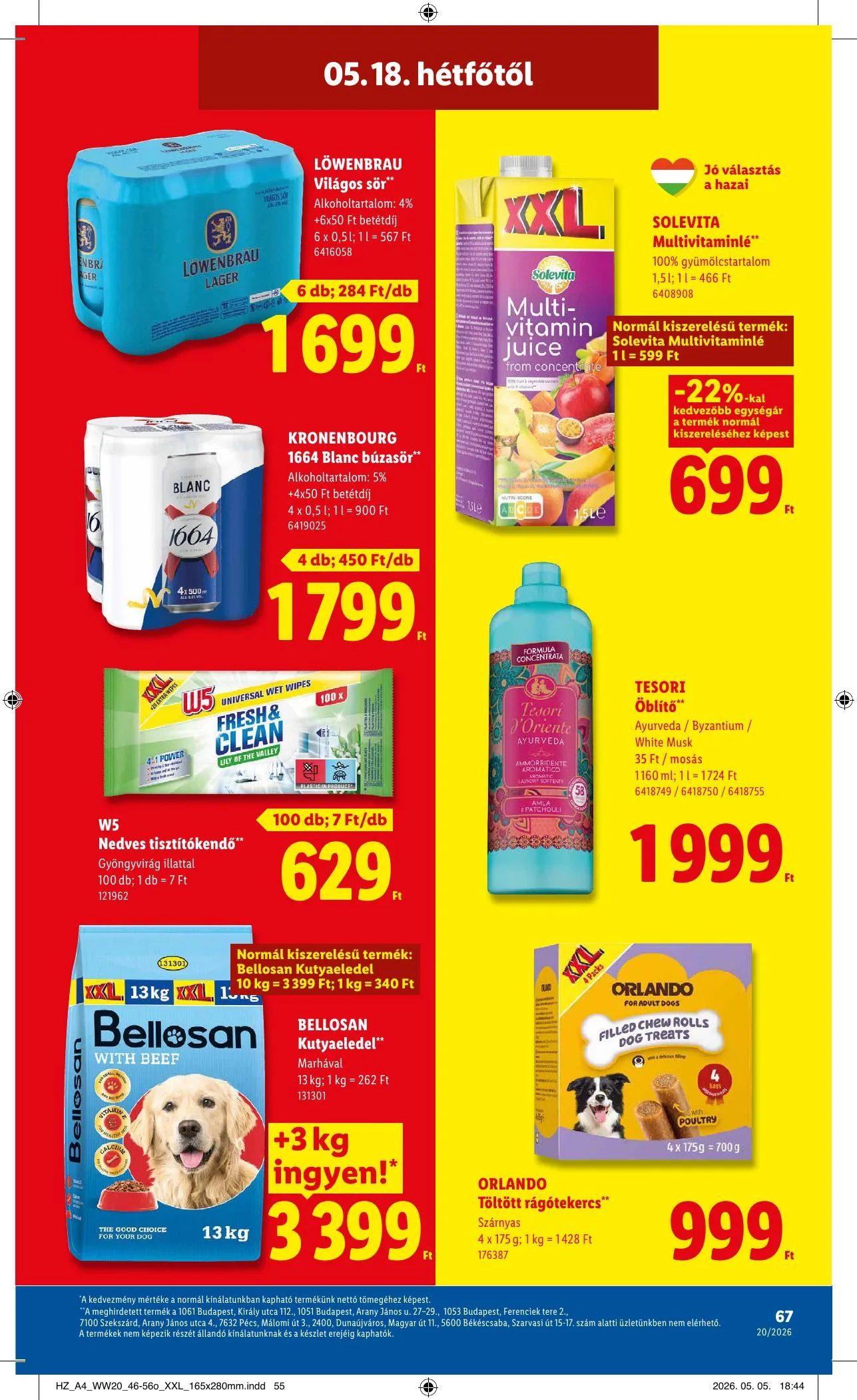 Lidl akciós újság 05.14–05.20 – 67. oldal