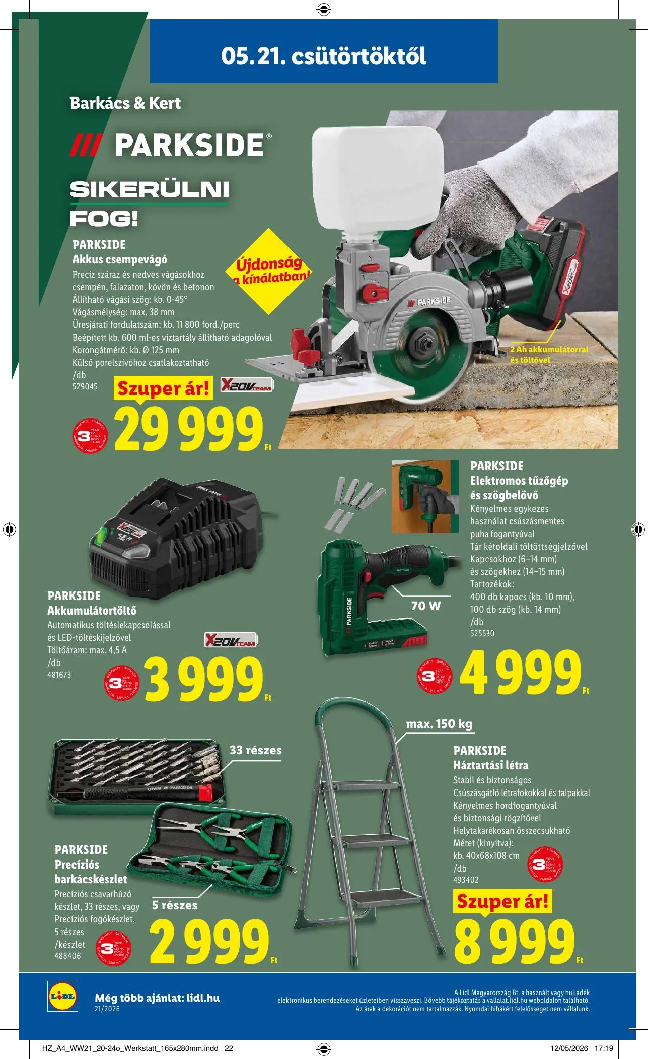 Lidl akciós újság 05.21–05.27 – 38. oldal