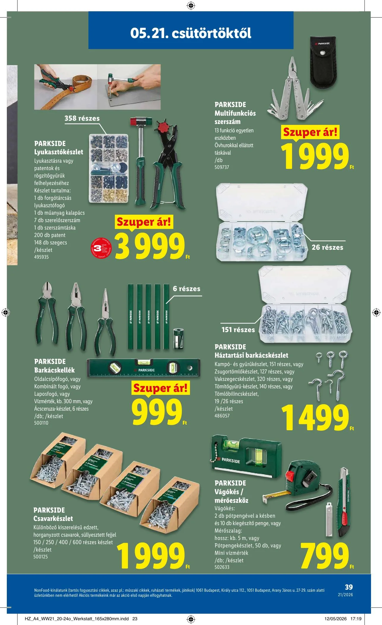 Lidl akciós újság 05.21–05.27 – 39. oldal