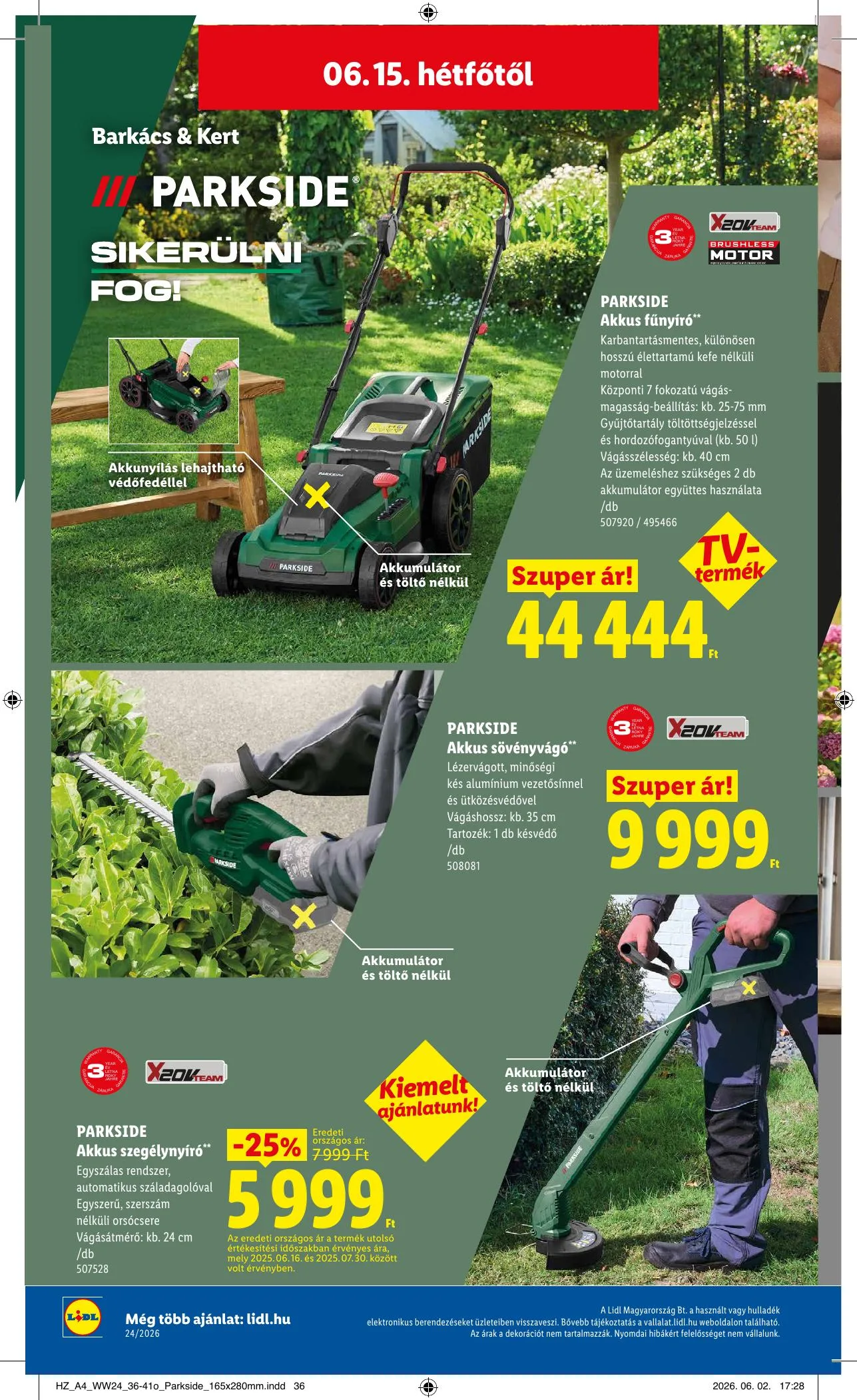 Lidl akciós újság 06.11–06.17 – 56. oldal