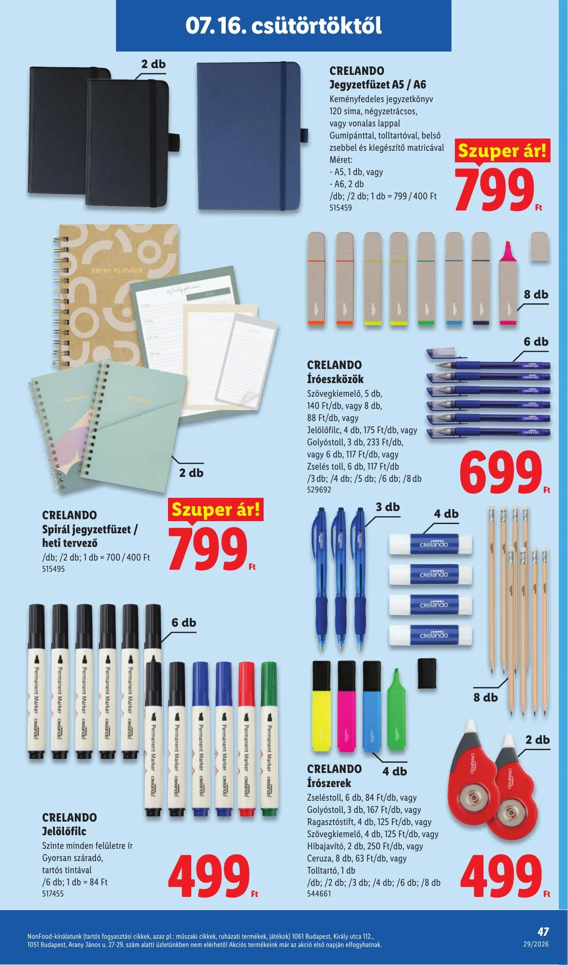 Lidl akciós újság 07.16–07.22 – 47. oldal