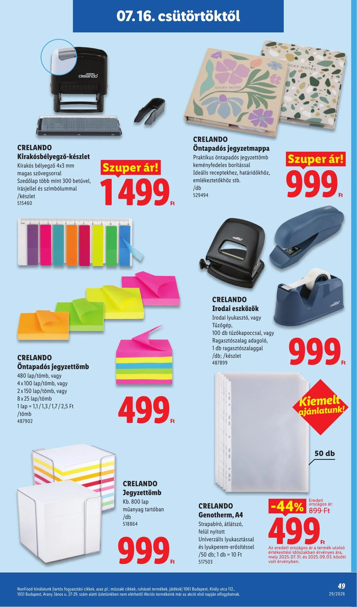 Lidl akciós újság 07.16–07.22 – 49. oldal