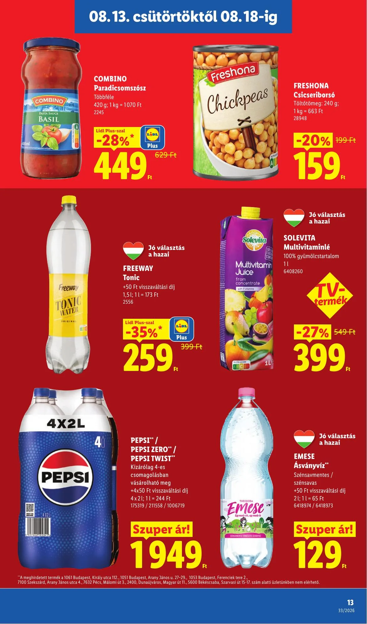 Lidl akciós újság 08.13–08.18 – 13. oldal
