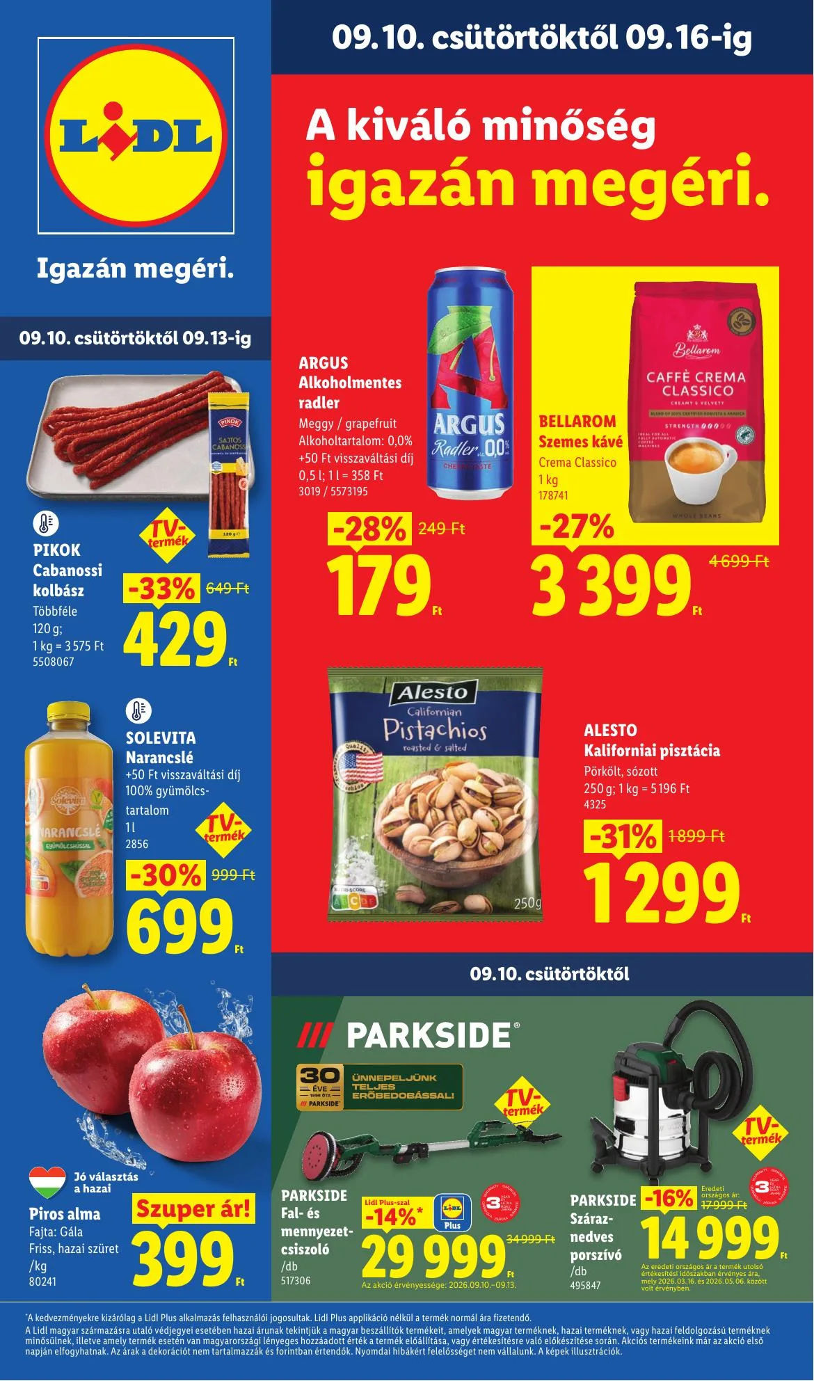 Lidl akciós újság 09.10–09.16