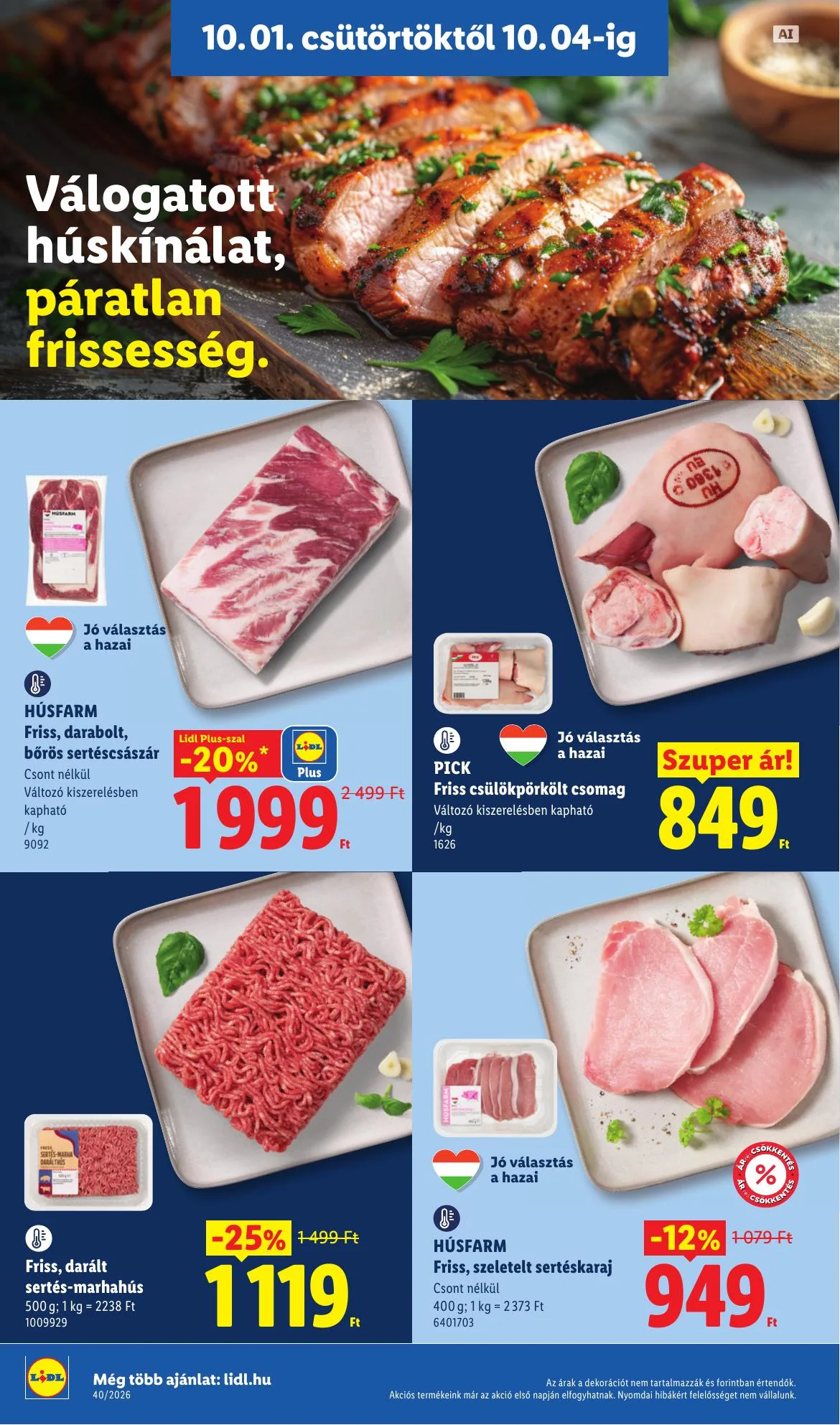 Lidl akciós újság 10.01–10.07 – 4. oldal