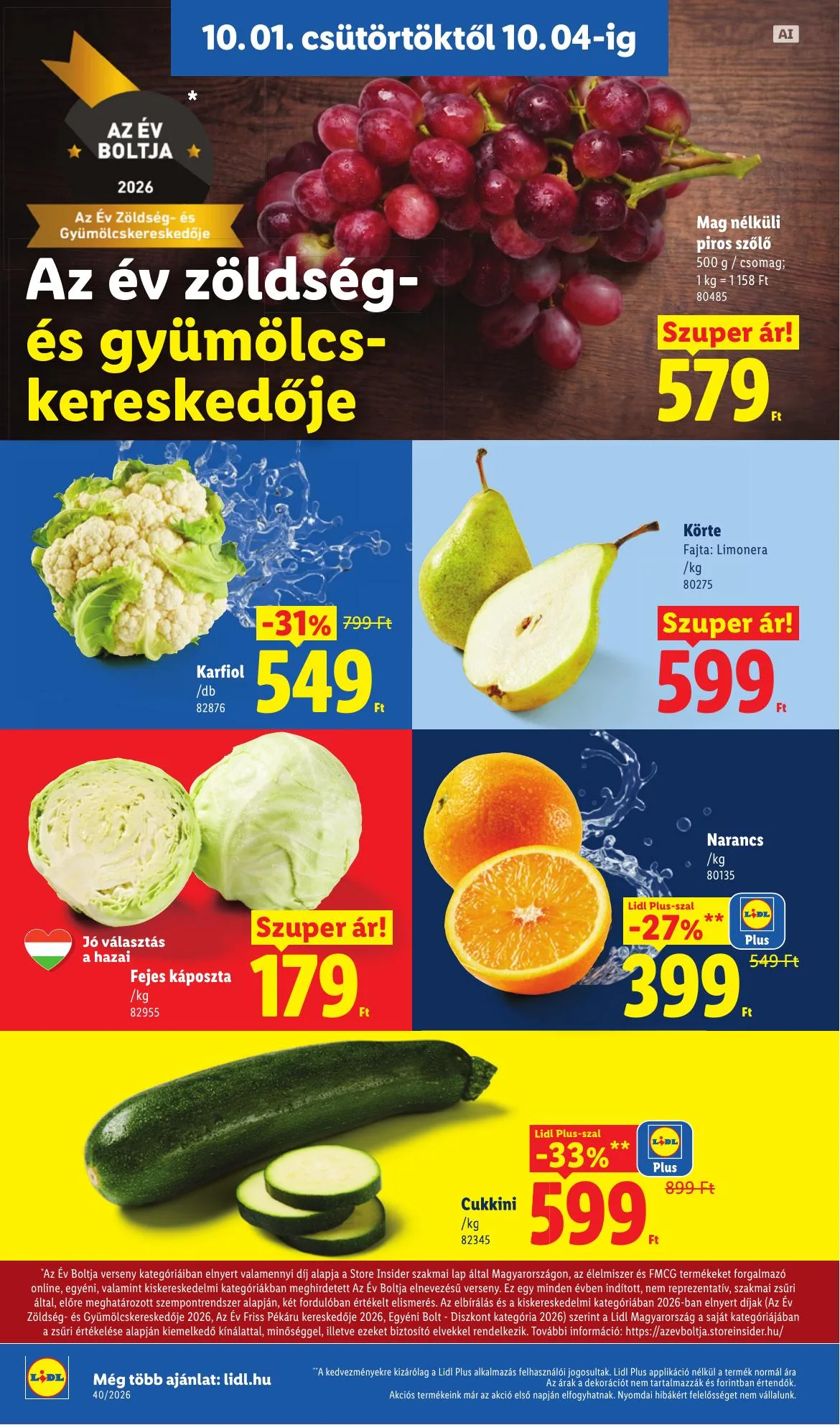 Lidl akciós újság 10.01–10.07 – 6. oldal
