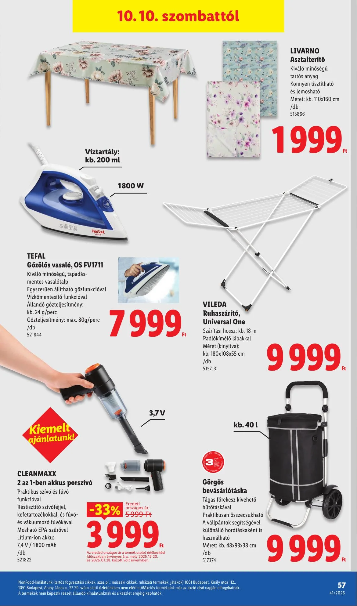 Lidl akciós újság 10.08–10.14 – 57. oldal