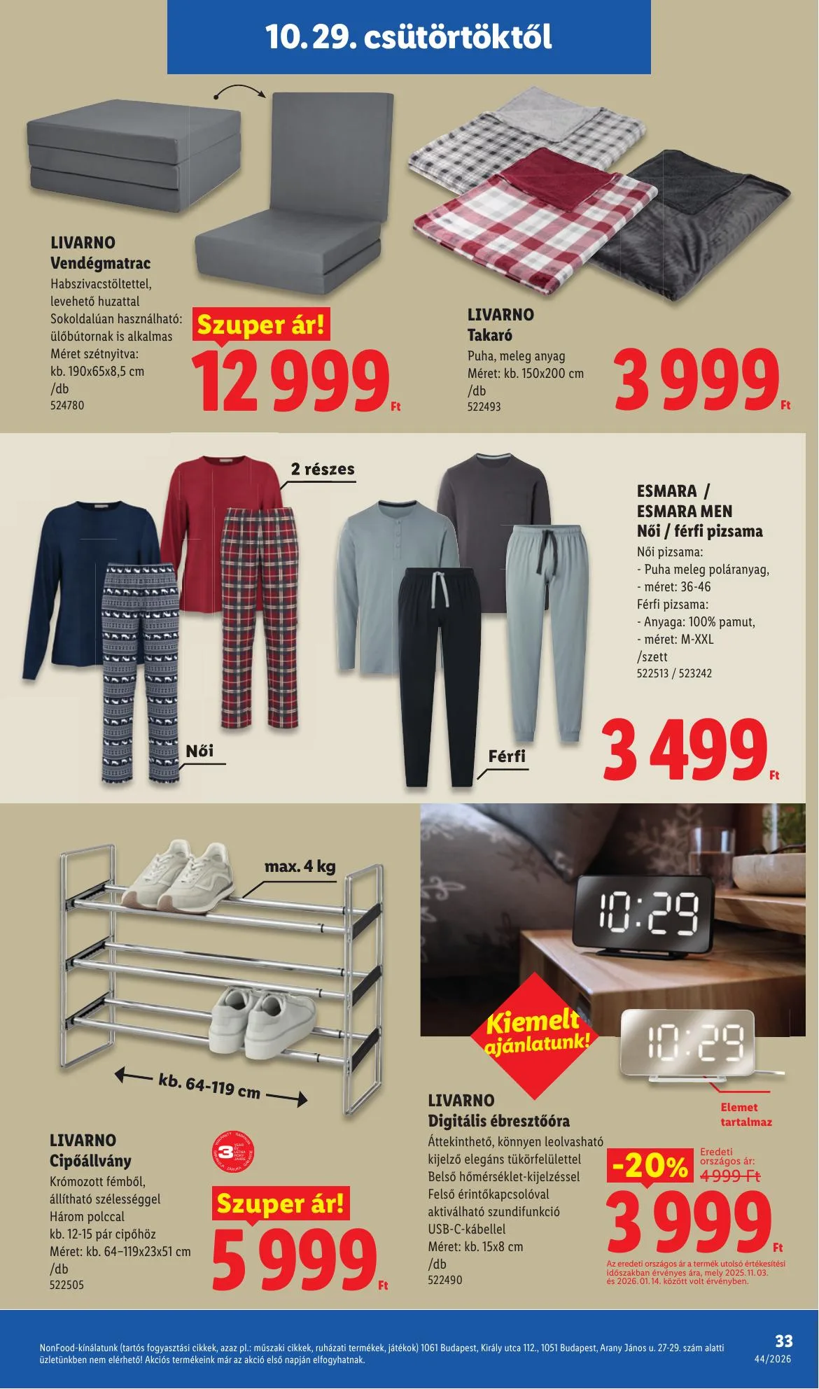 Lidl akciós újság 10.29–11.04 – 33. oldal
