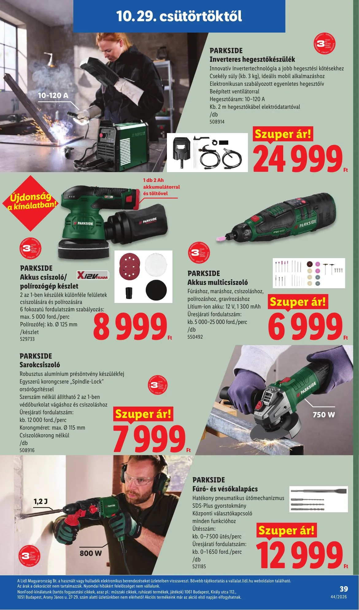 Lidl akciós újság 10.29–11.04 – 39. oldal