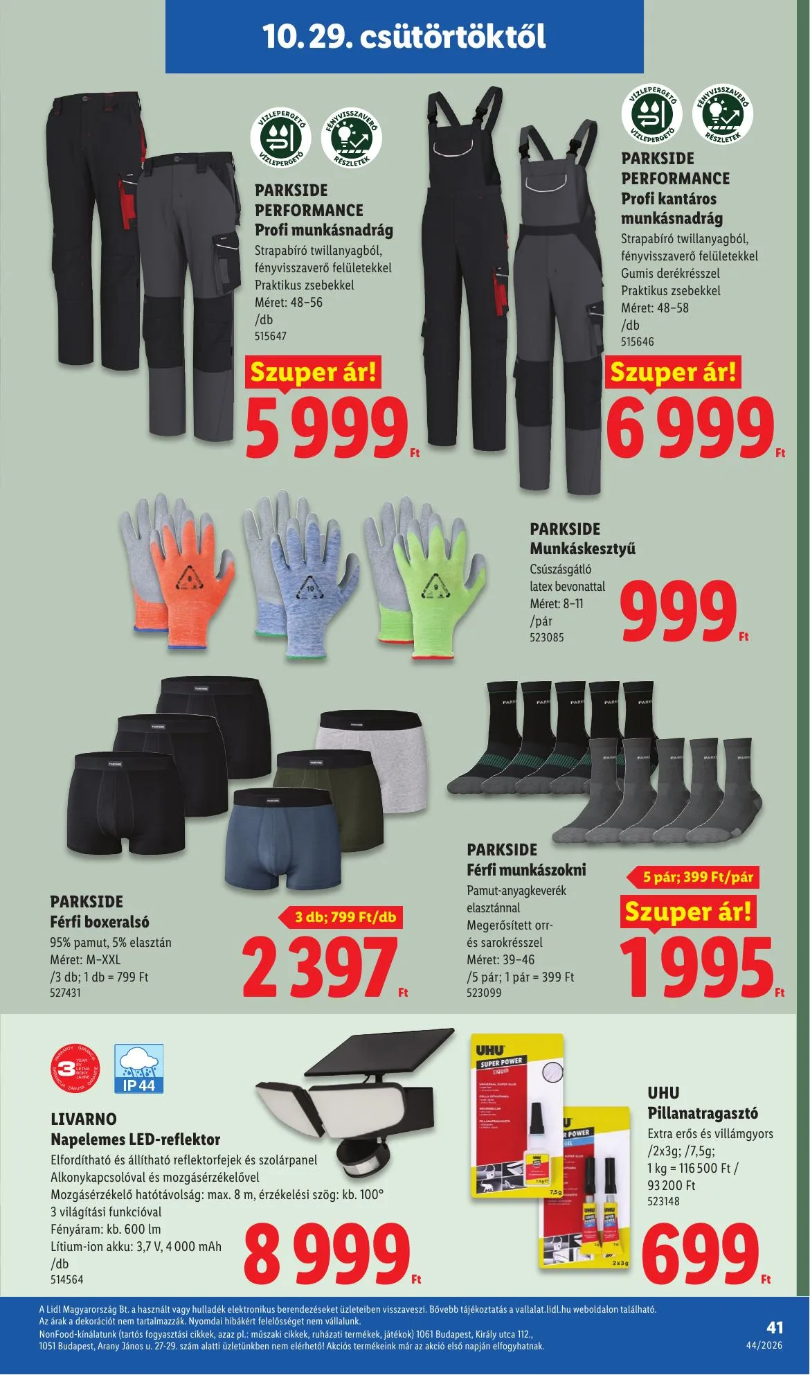 Lidl akciós újság 10.29–11.04 – 41. oldal