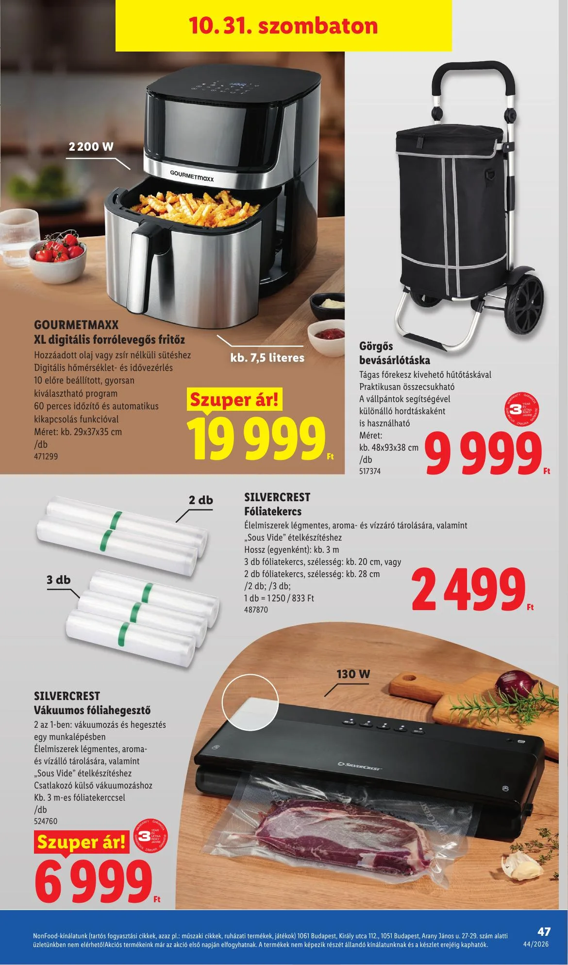 Lidl akciós újság 10.29–11.04 – 47. oldal