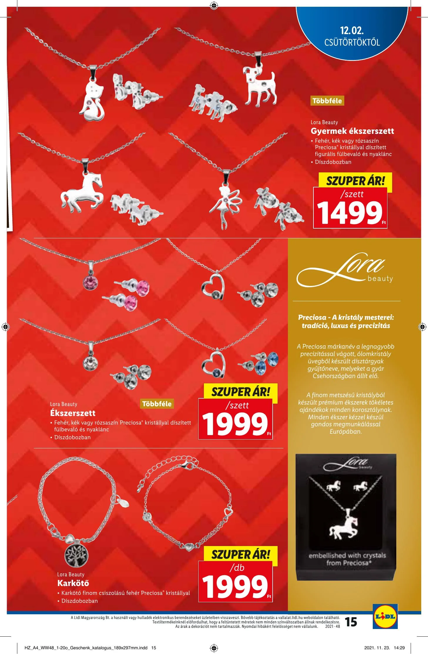 Lidl akciós újság Ajandekkatalogus 12.02–12.02 – 15. oldal