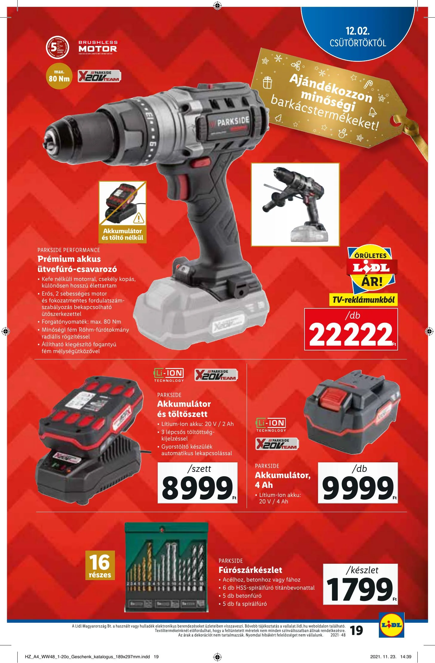 Lidl akciós újság Ajandekkatalogus 12.02–12.02 – 19. oldal