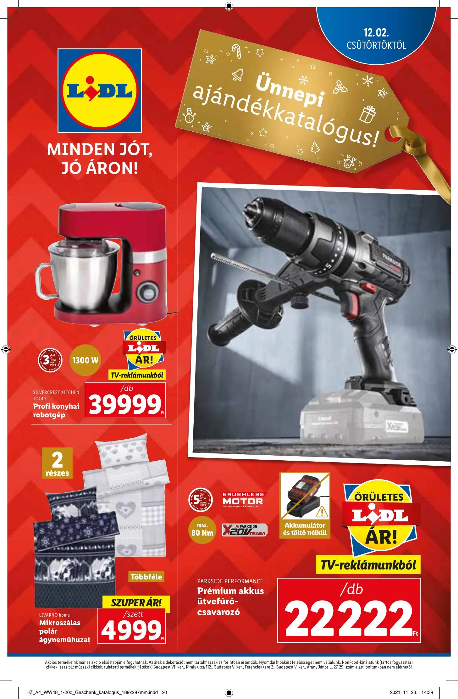 Lidl akciós újság Ajandekkatalogus 12.02–12.02 – 20. oldal