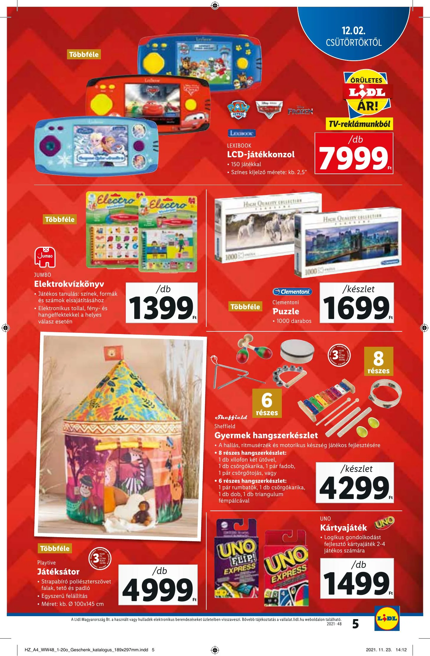 Lidl akciós újság Ajandekkatalogus 12.02–12.02 – 5. oldal