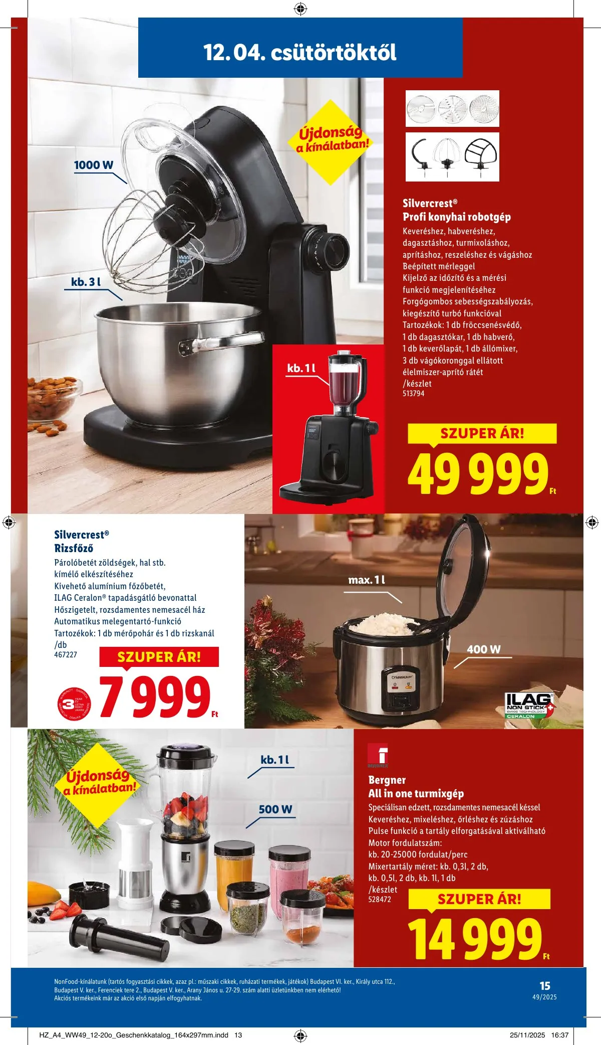 Lidl akciós újság Ajandekkatalogus 12.04–12.04 – 15. oldal