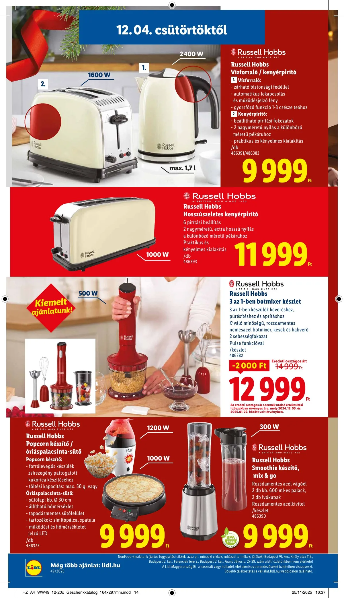 Lidl akciós újság Ajandekkatalogus 12.04–12.04 – 16. oldal