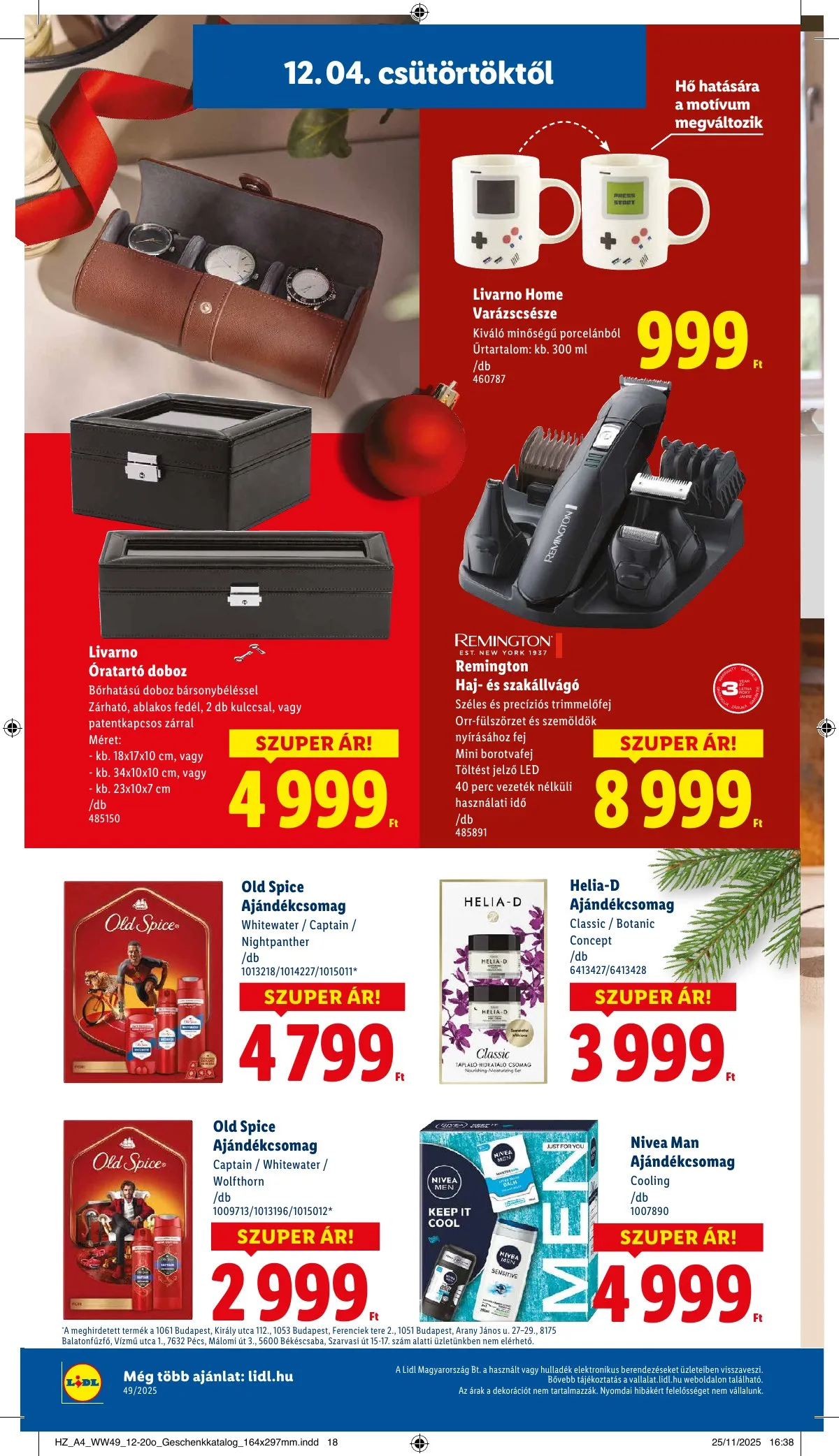 Lidl akciós újság Ajandekkatalogus 12.04–12.04 – 20. oldal