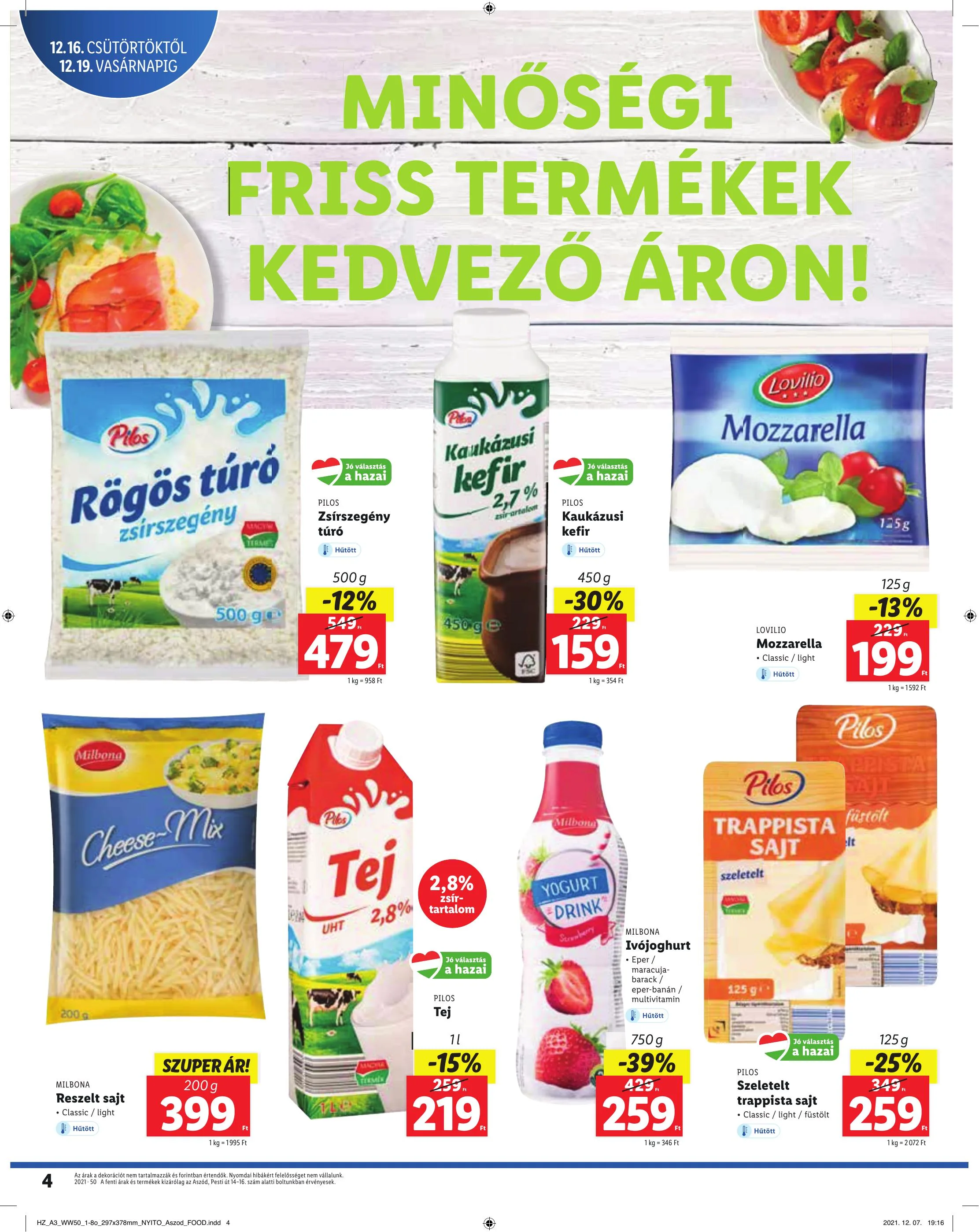 Lidl akciós újság Aszod 12.16–12.19 – 4. oldal