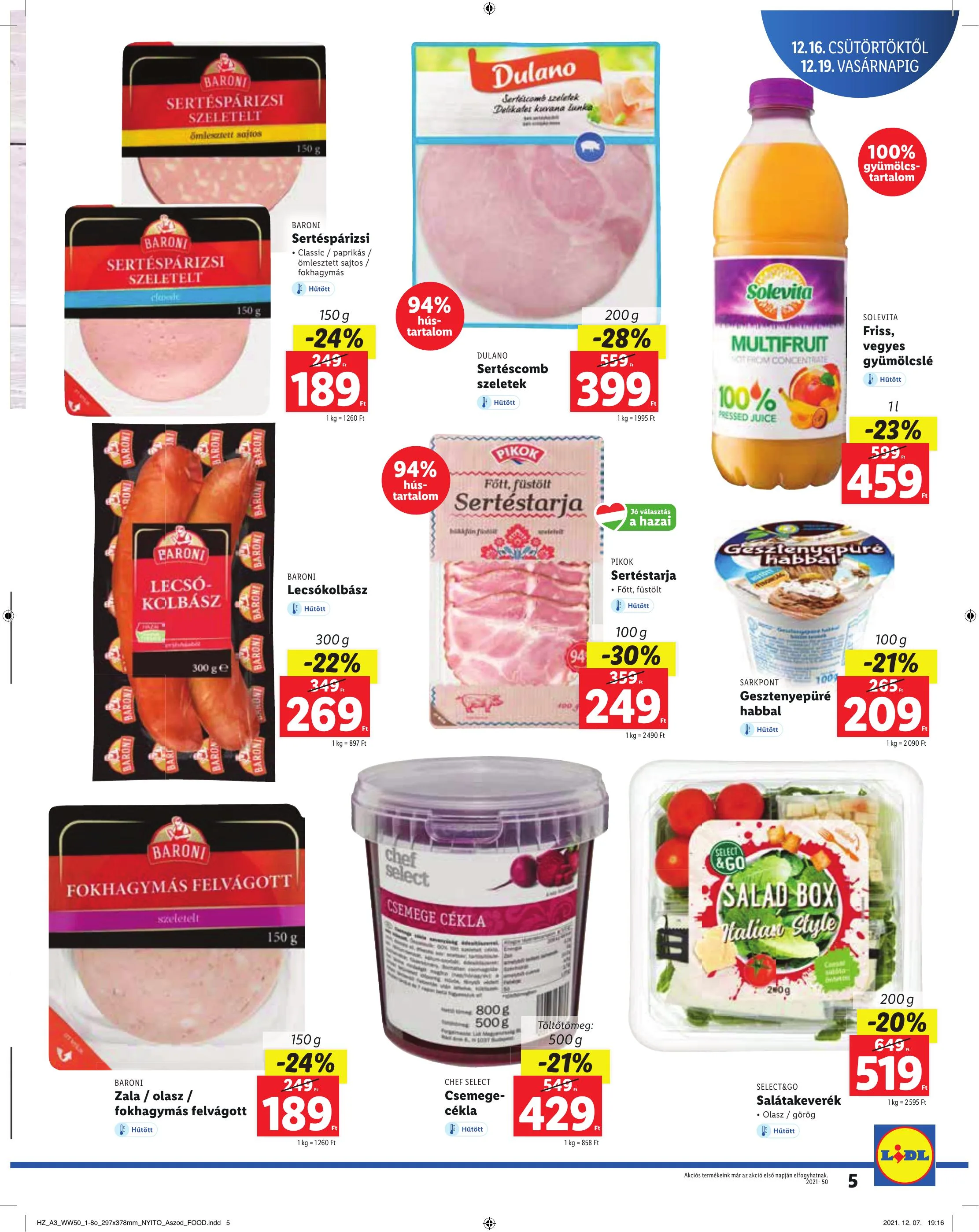 Lidl akciós újság Aszod 12.16–12.19 – 5. oldal