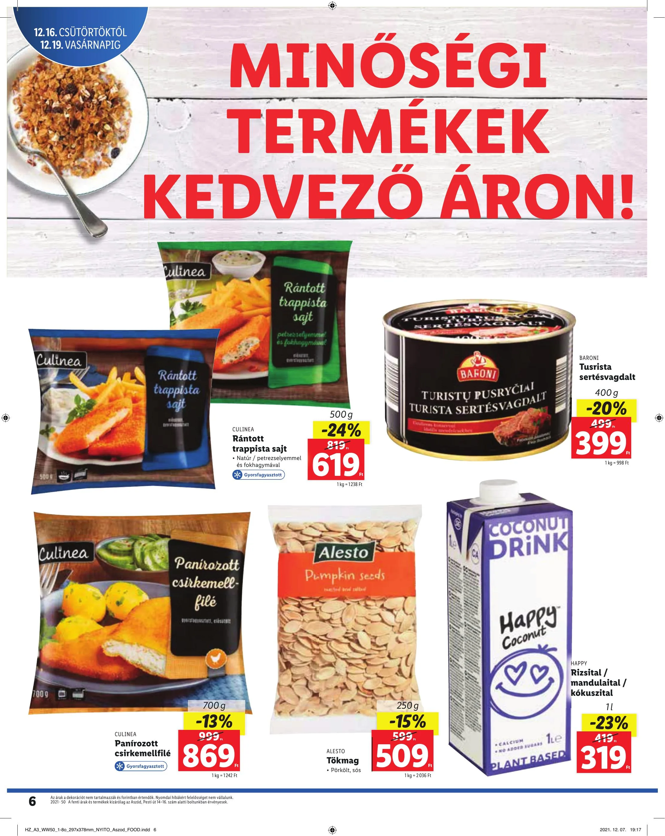Lidl akciós újság Aszod 12.16–12.19 – 6. oldal
