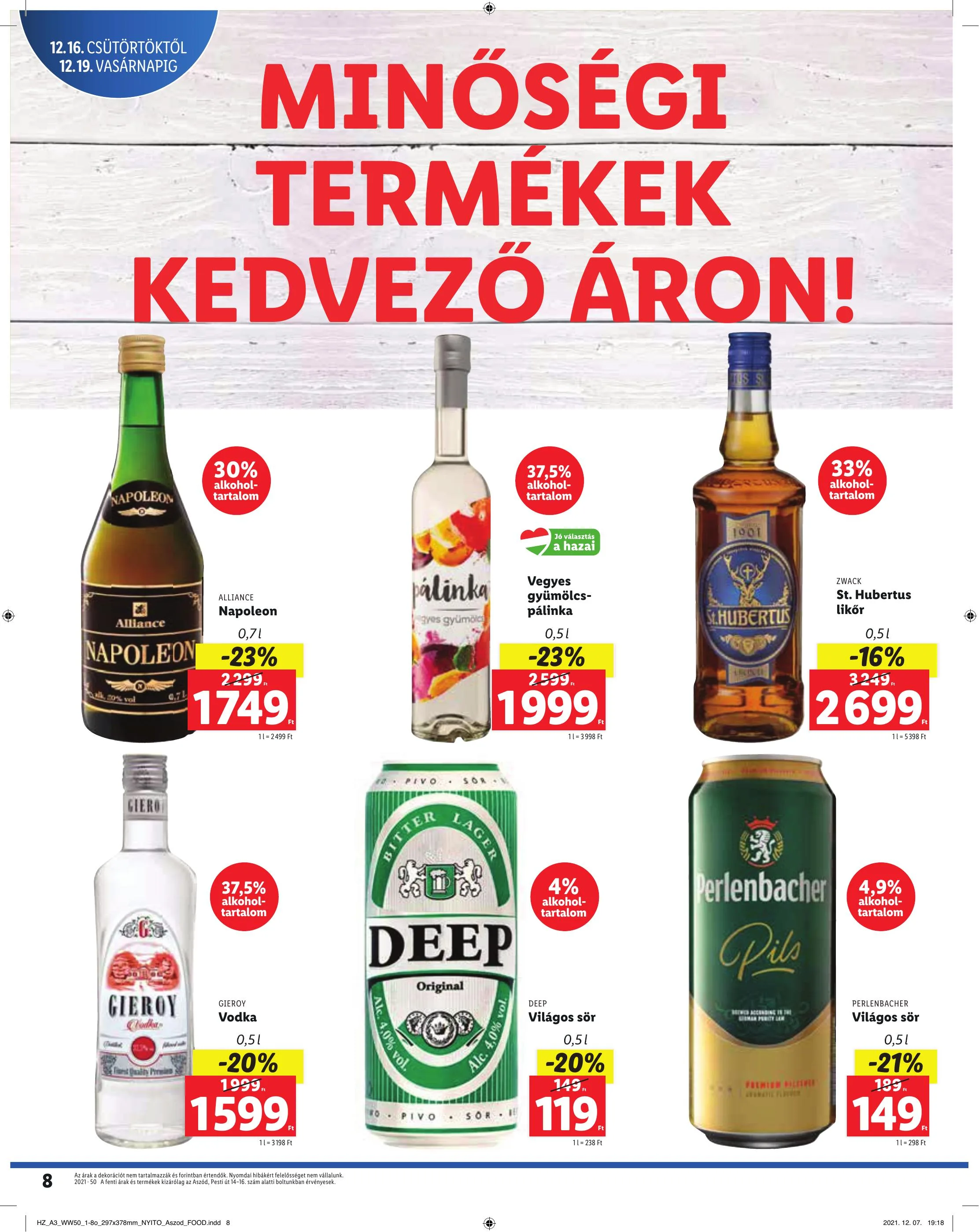 Lidl akciós újság Aszod 12.16–12.19 – 8. oldal