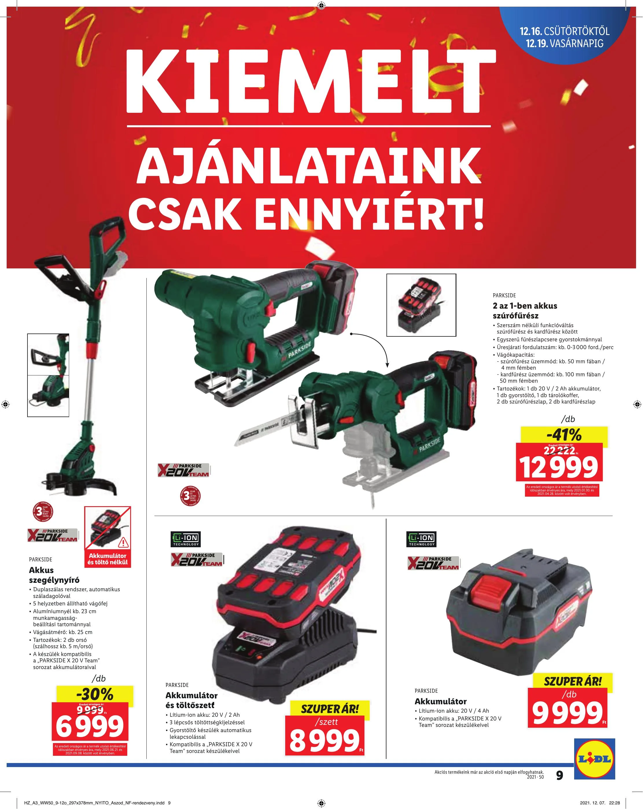 Lidl akciós újság Aszod 12.16–12.19 – 9. oldal