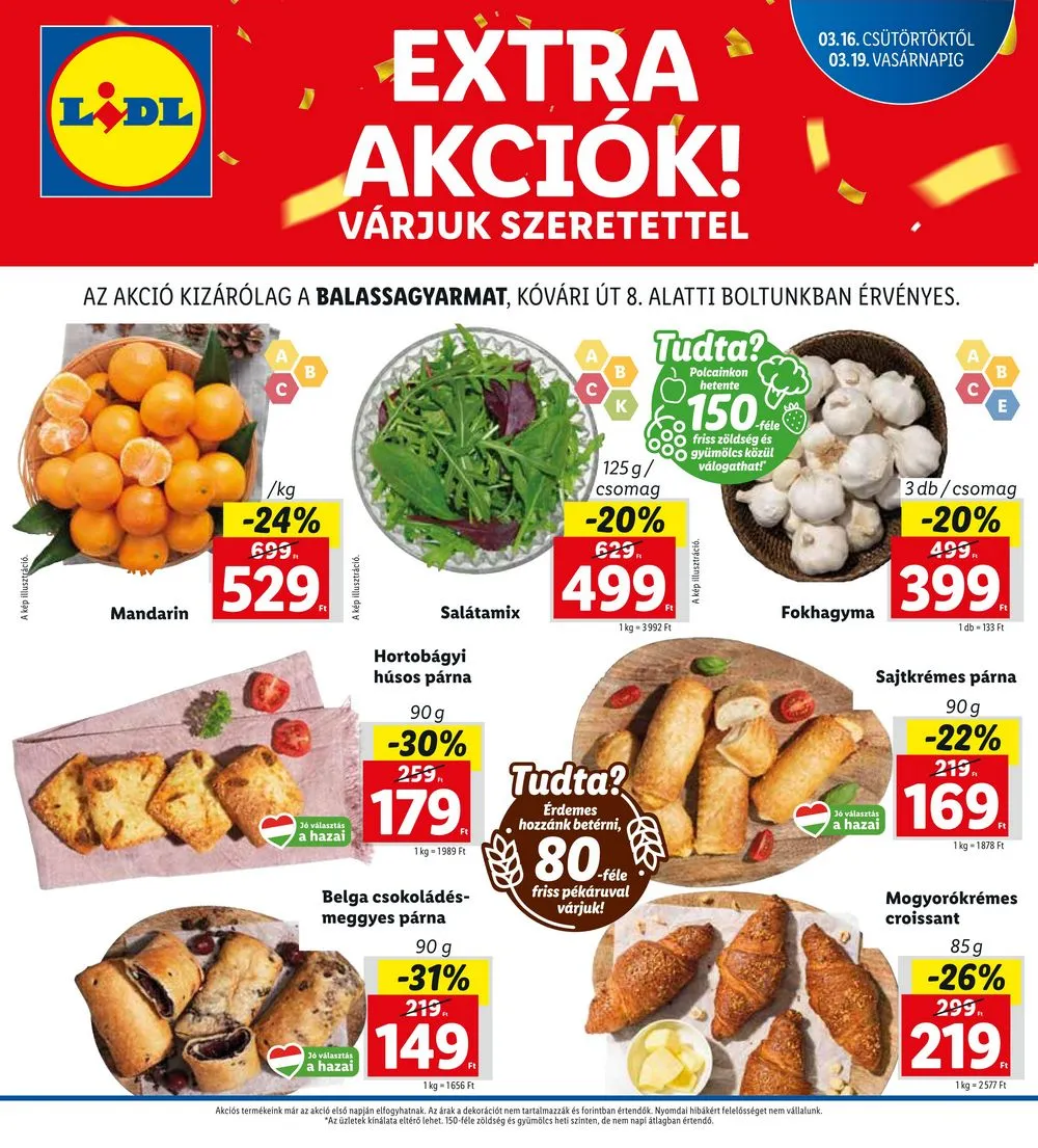Lidl akciós újság Balassagyarmat 03.16–03.19